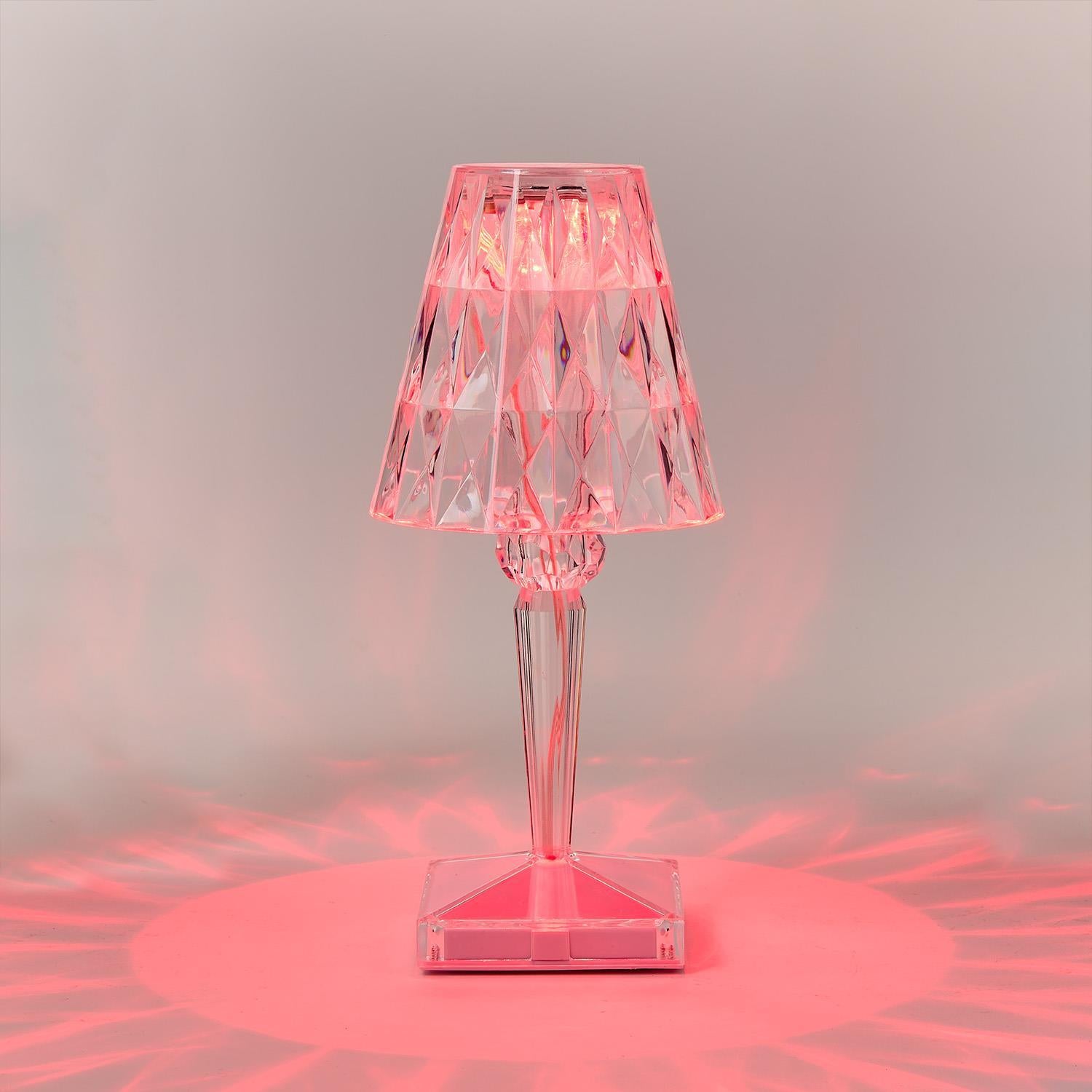 Color-Changing Crystal LED Portable Cordless Table Lamp