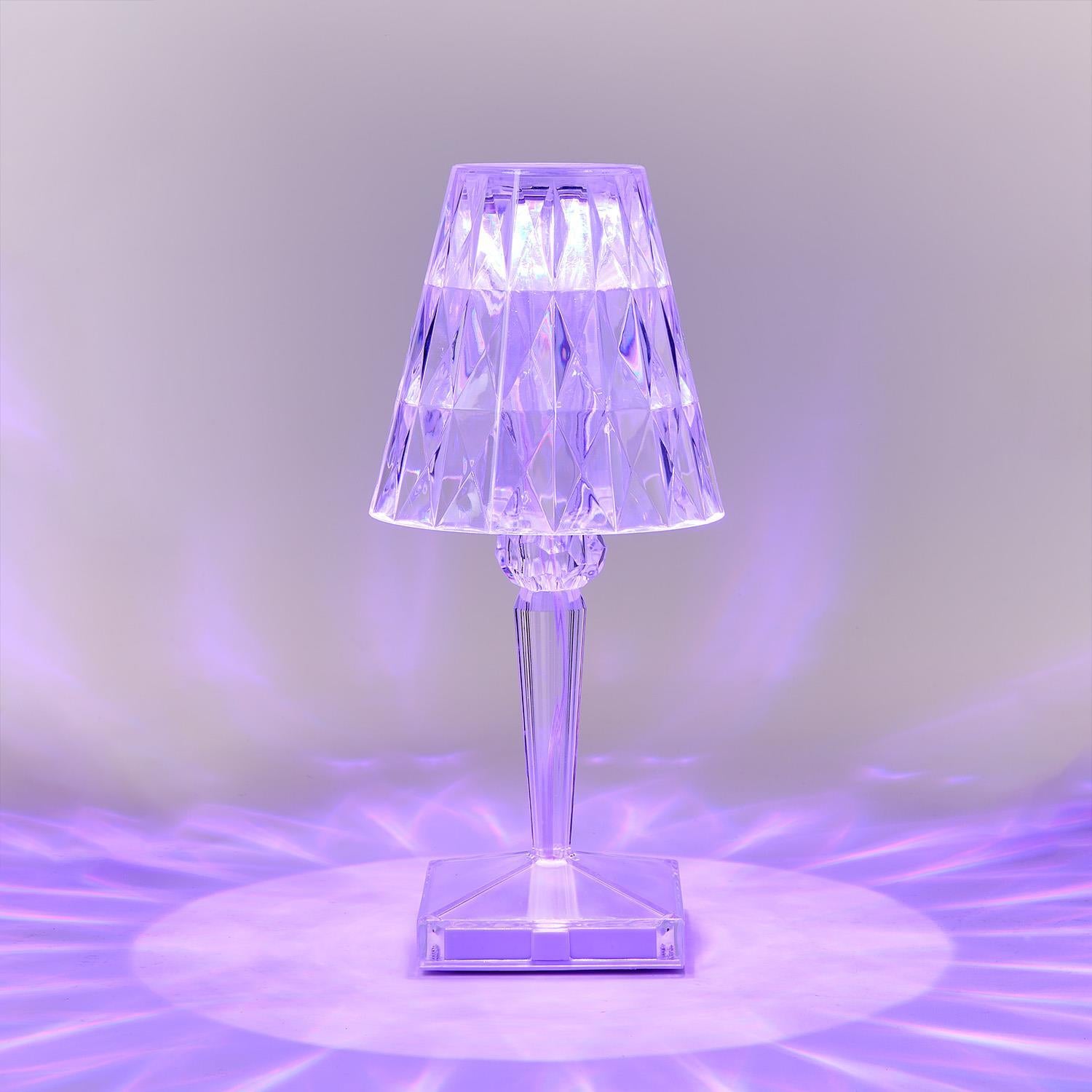 Color-Changing Crystal LED Portable Cordless Table Lamp