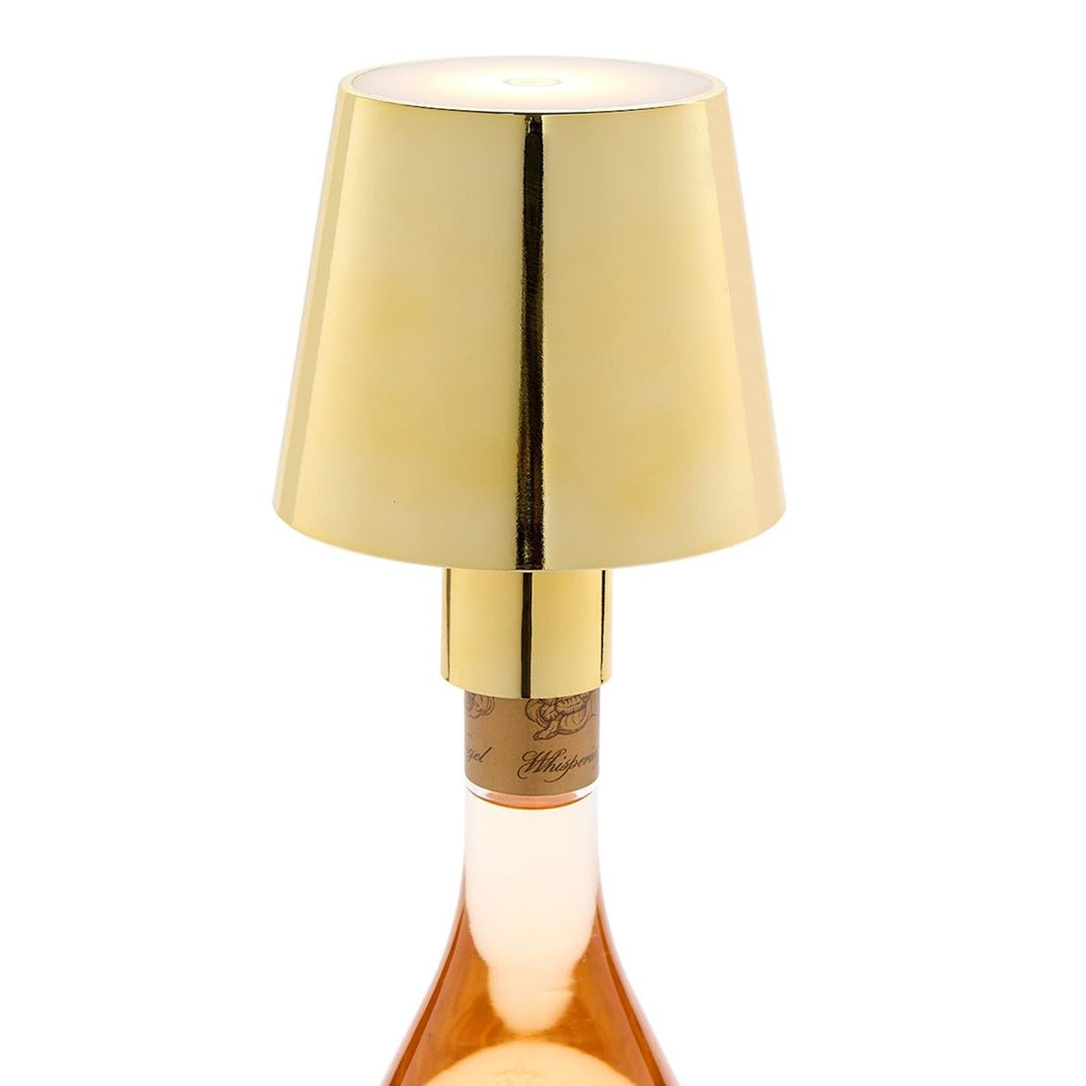 LED Portable Cordless Gold Lampshade Bottle Lamp
