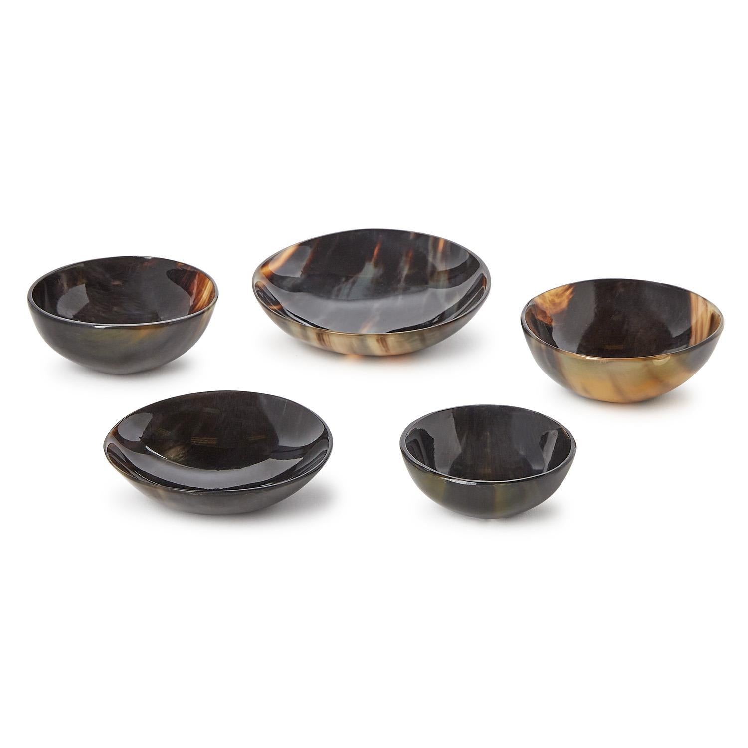 Horn Trinket Tray/Bowl Set of 5