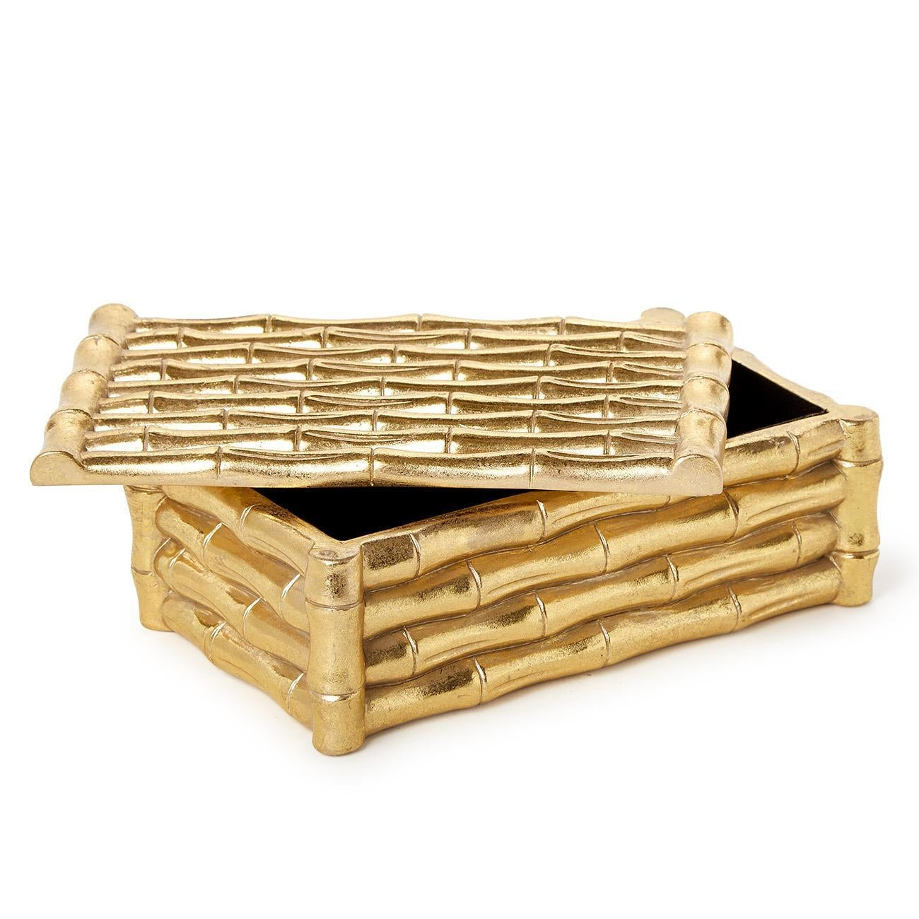 Gold Bamboo Box with Velvet Lining