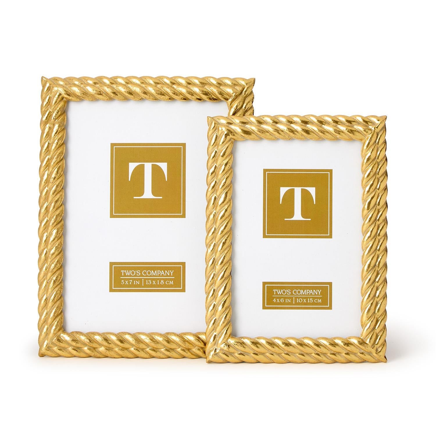 Gold Double Rope Frame Set of 2