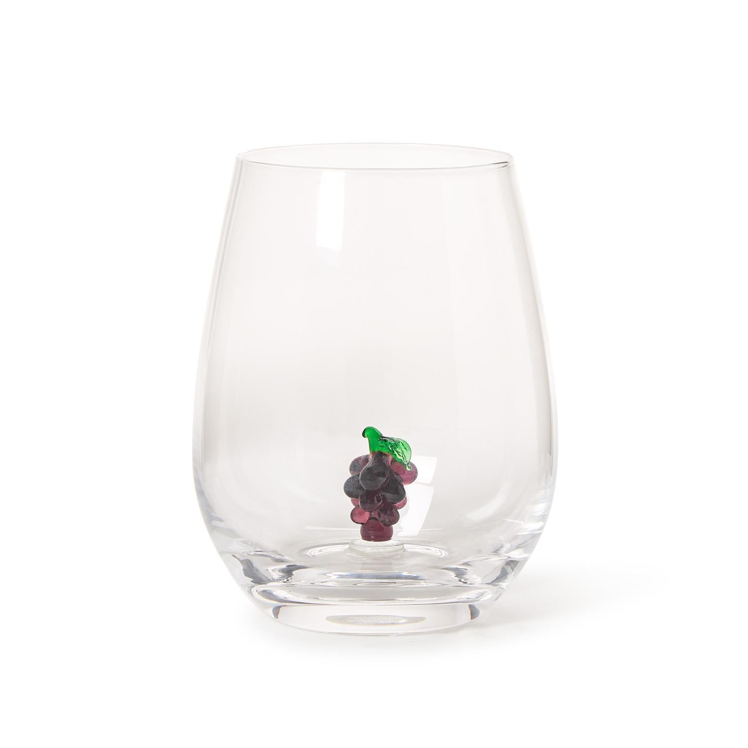 Grapes Stemless Wine Glass