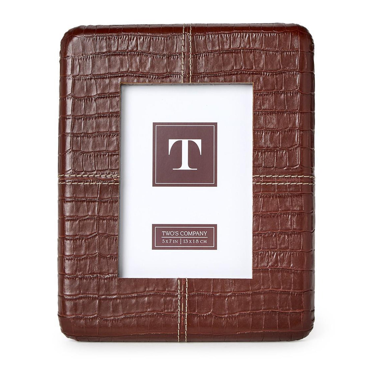 Chestnut Leather Reptile 5in x 7in Photo Frame