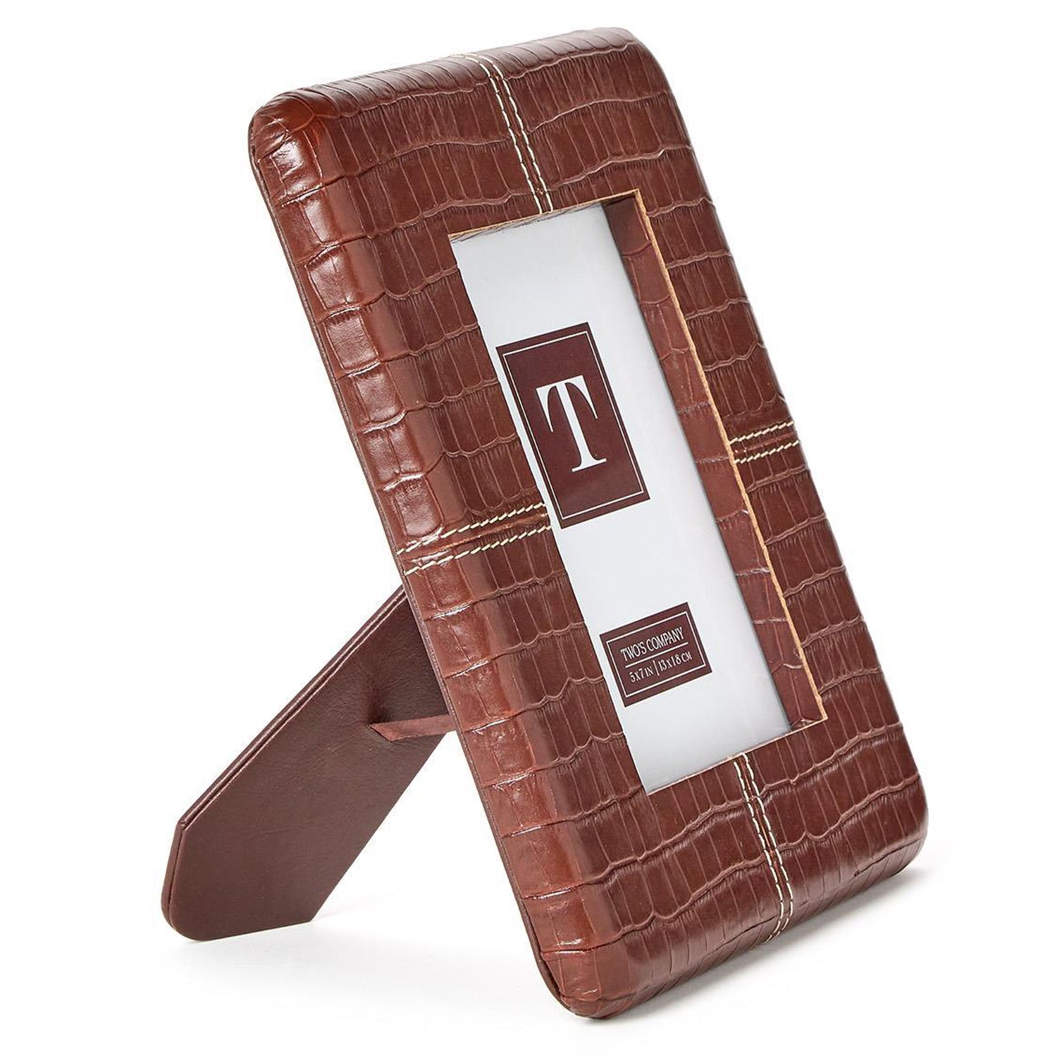 Chestnut Leather Reptile 5in x 7in Photo Frame