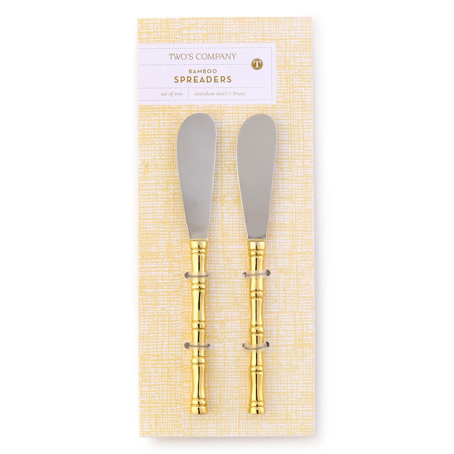 Gold Bamboo Spreader Set of 2