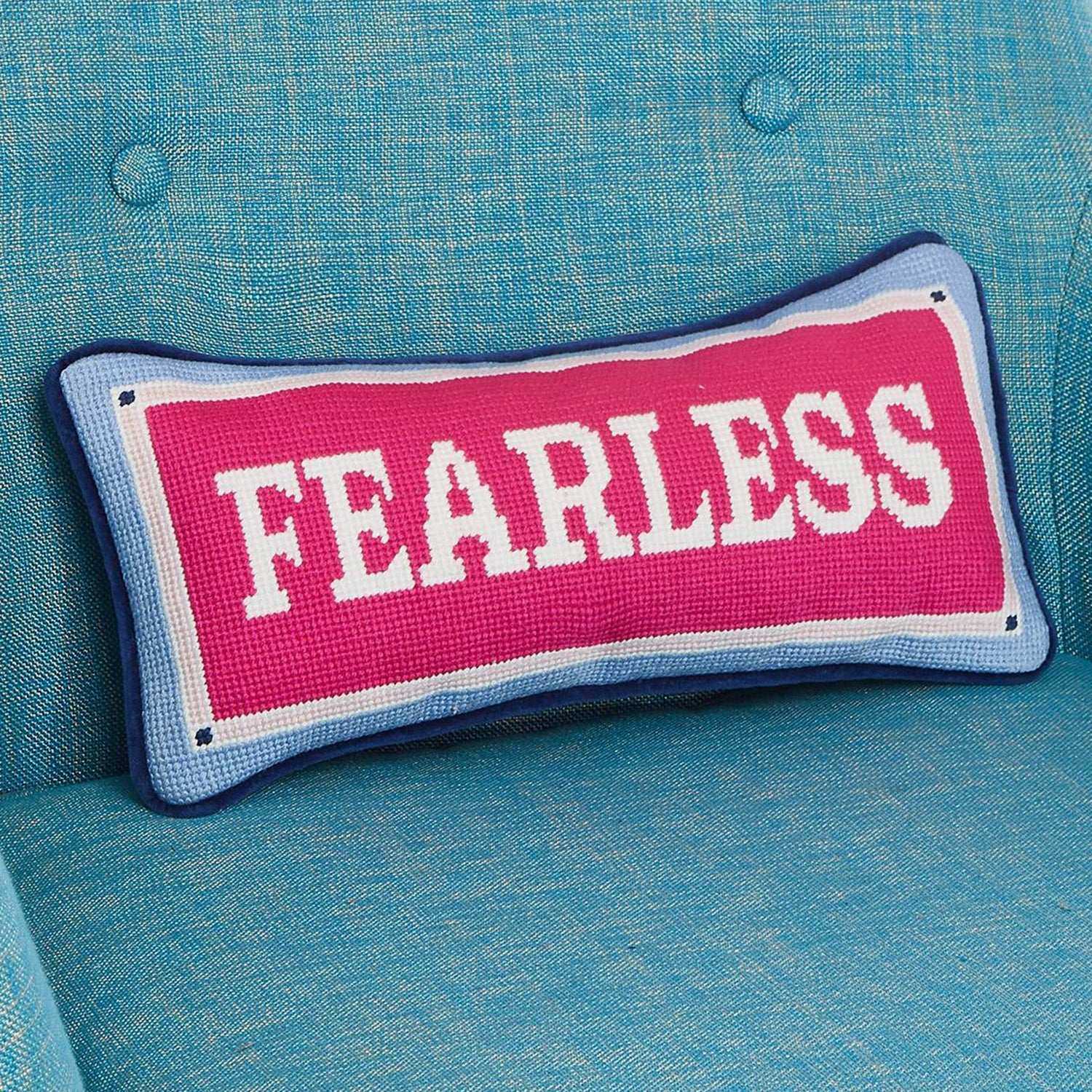 Fearless Needlepoint PIllow