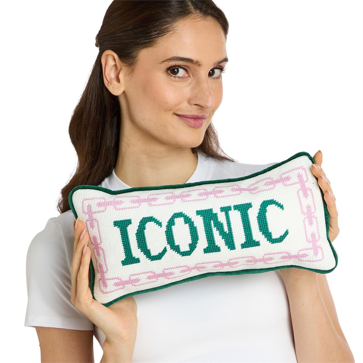 Iconic Needlepoint Pillow