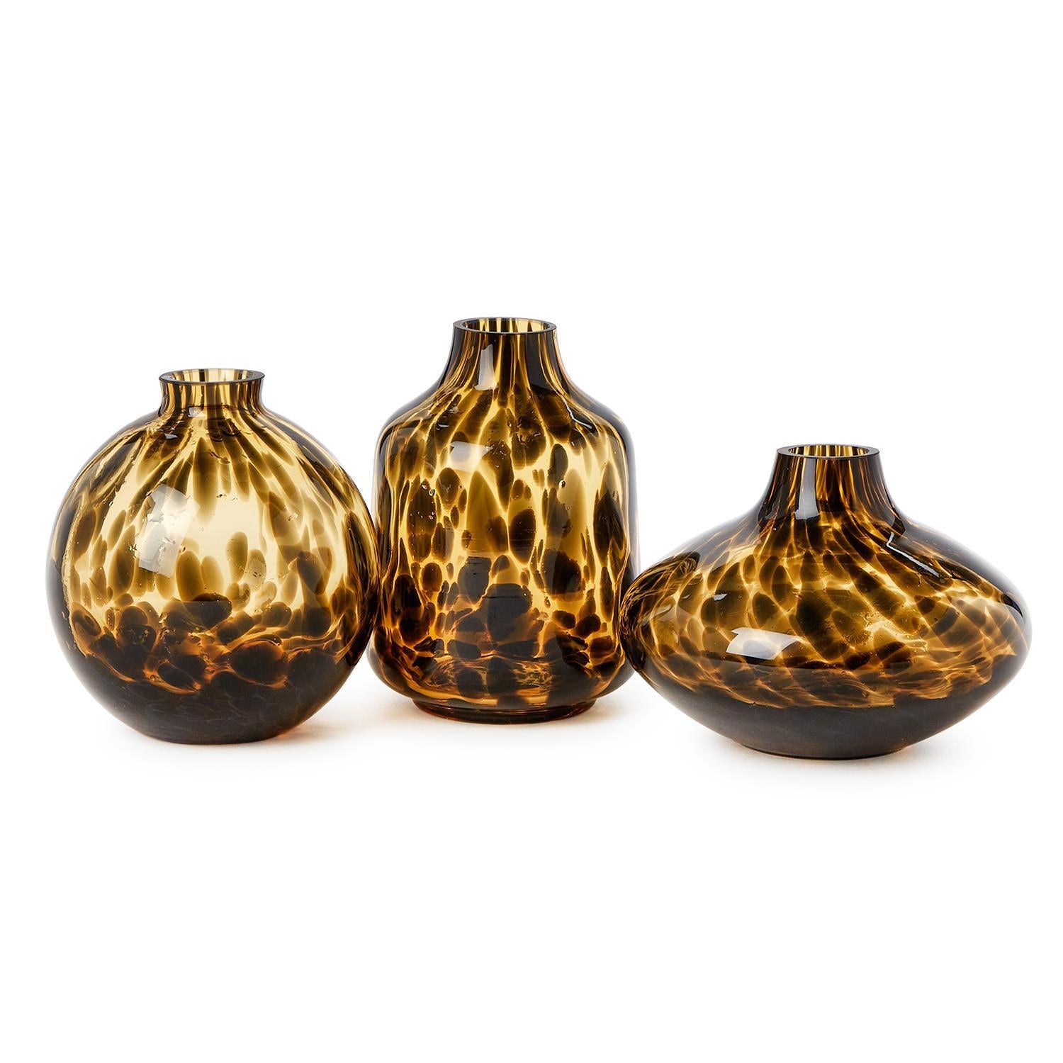 Tortoise Print Vase Set of 3