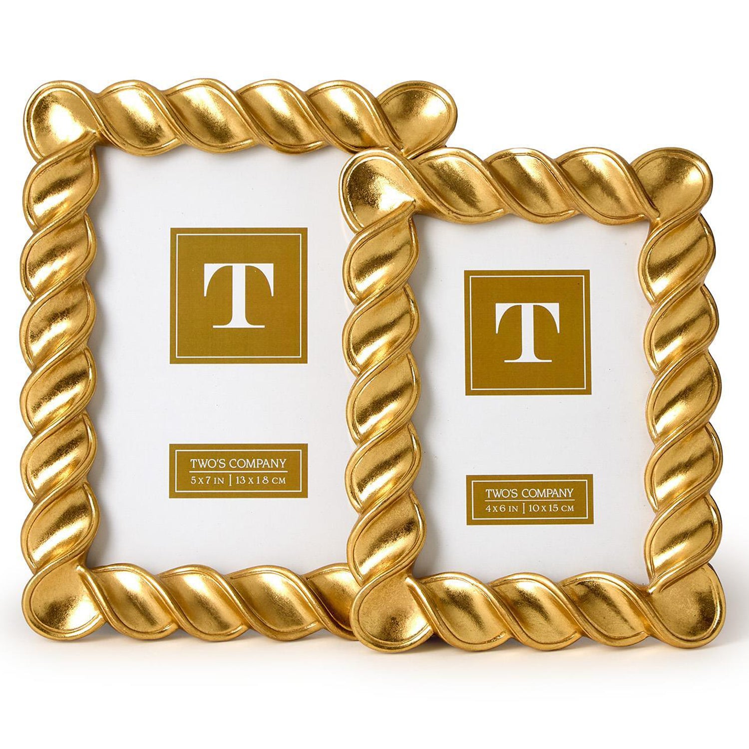 Twist Gold Leaf Frame Set of 2