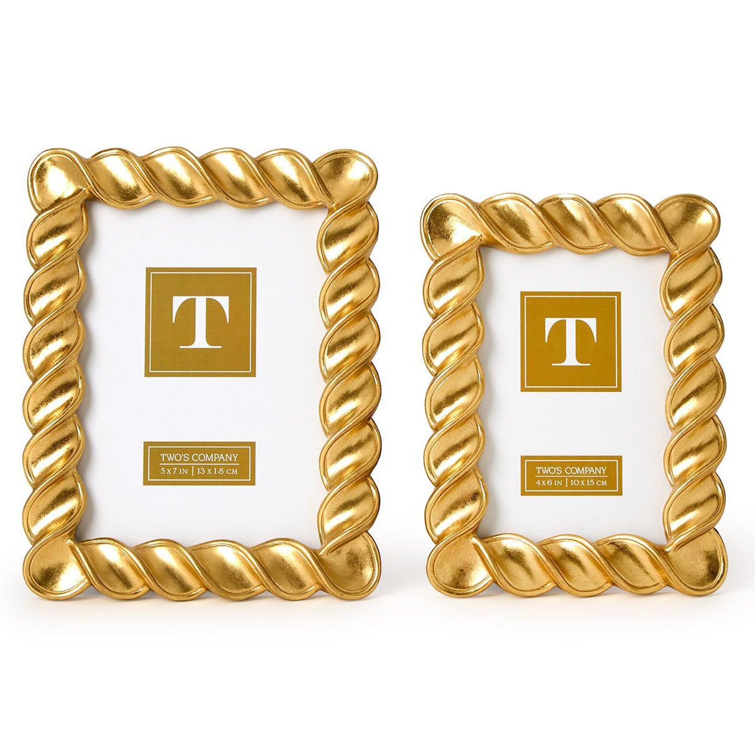 Twist Gold Leaf Frame Set of 2
