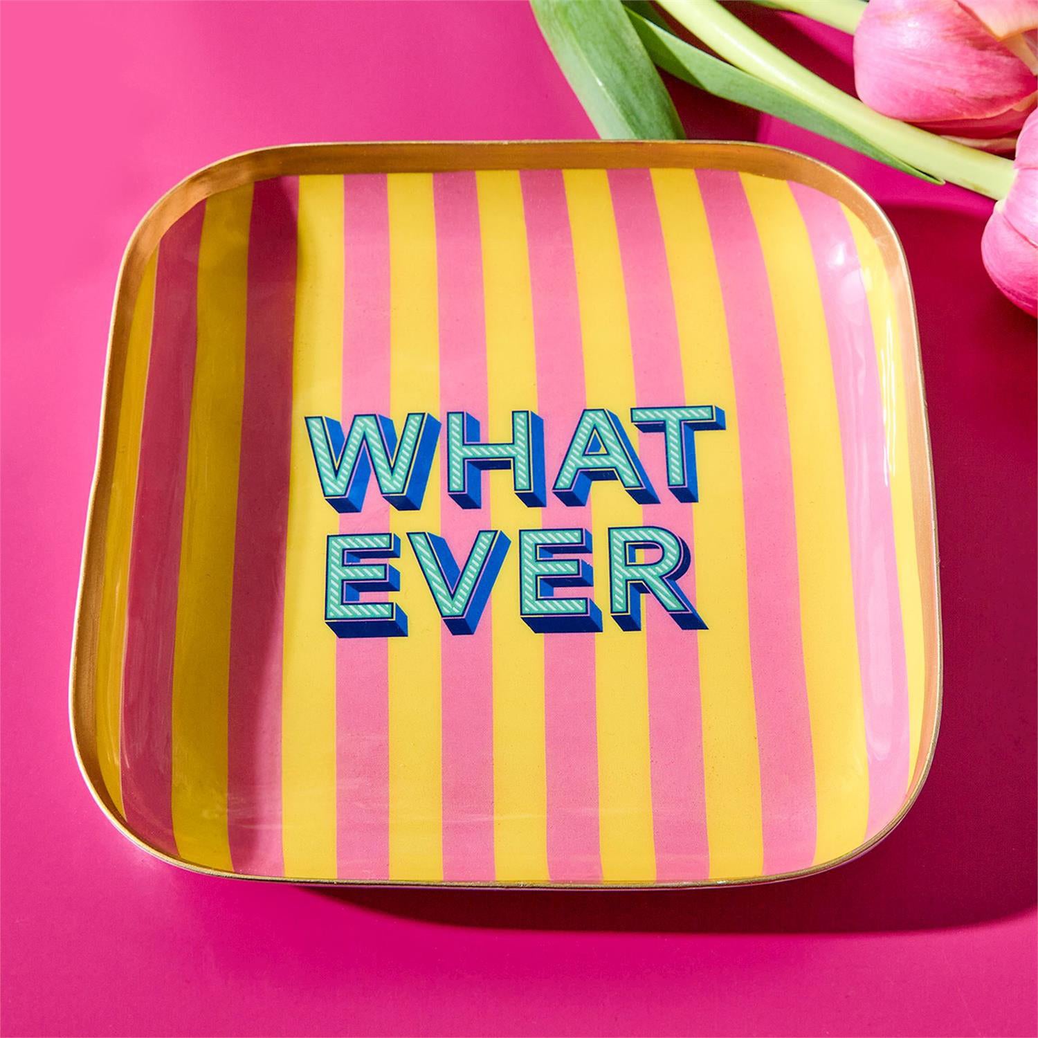 Metal Trinket Tray with Sayings Set of 3