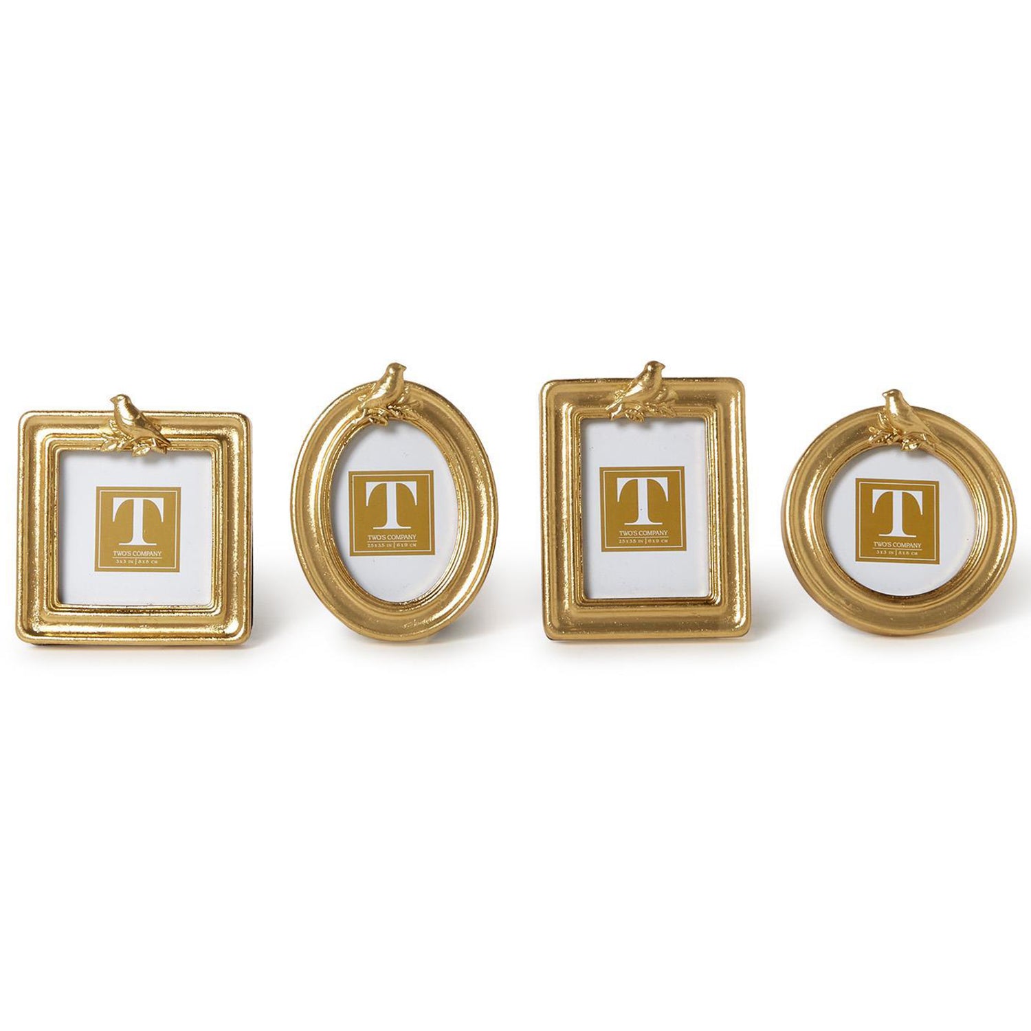Gold Bird Photo Frame Set of 4