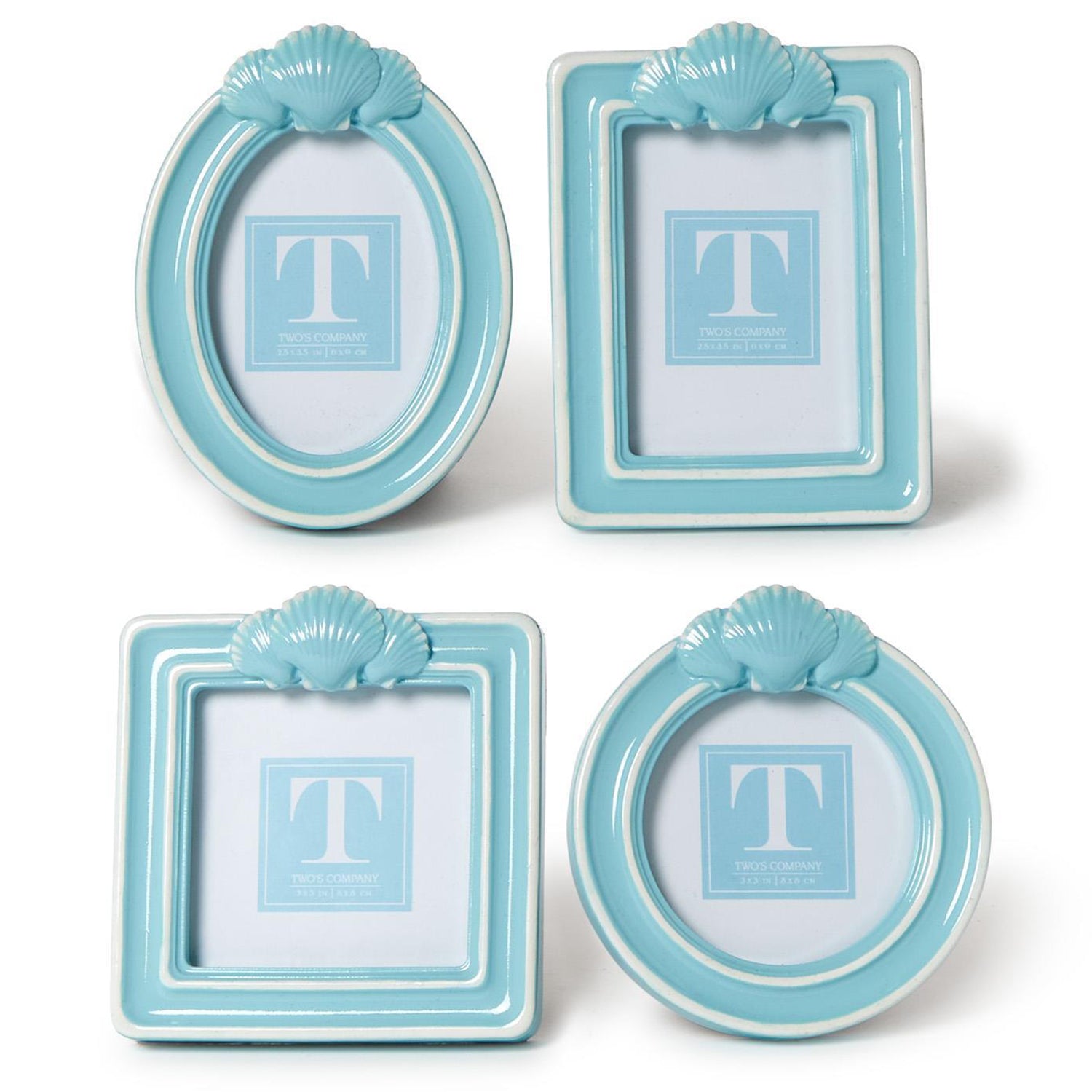 Blue Shell Photo Frame Set of 4