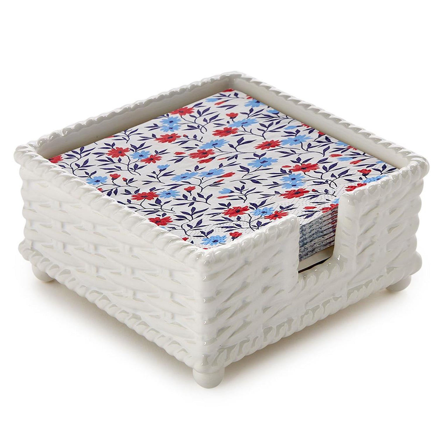 Basketweave Cocktail Napkin Holder