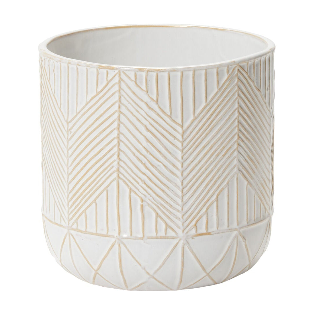 Whitcomb Pot shown as a styled home décor accent