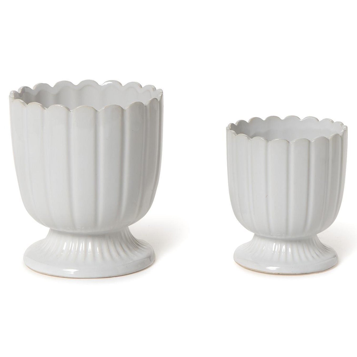 Scalloped Edge Planter Set of 2
