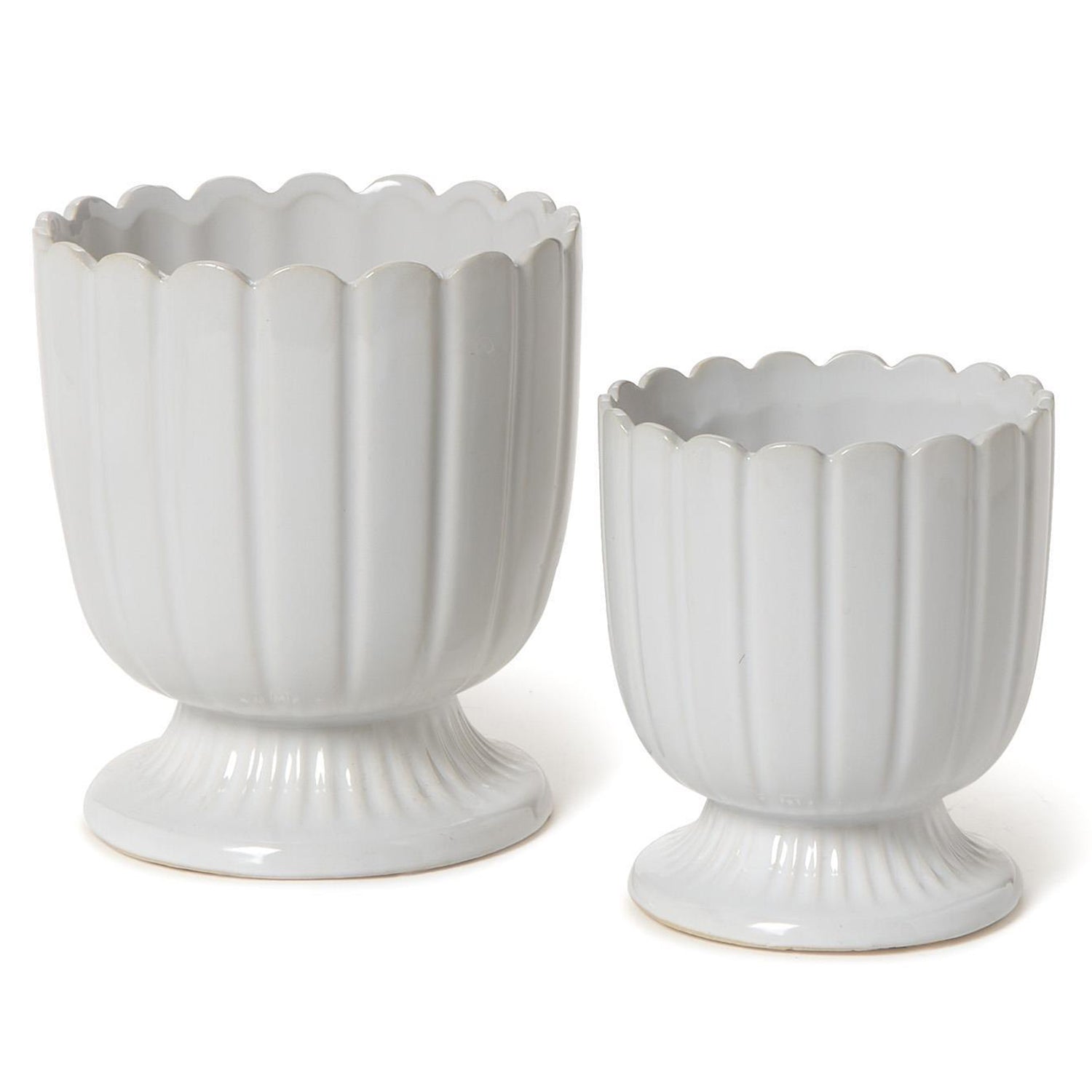 Scalloped Edge Planter Set of 2