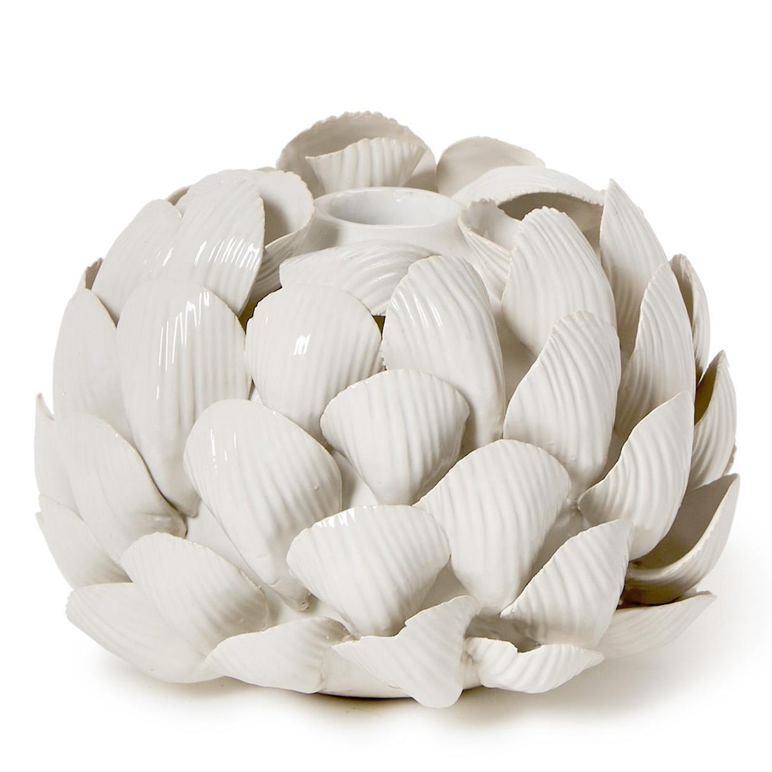 Sea Shell Bud Vases/Taper Candleholder Set of 2