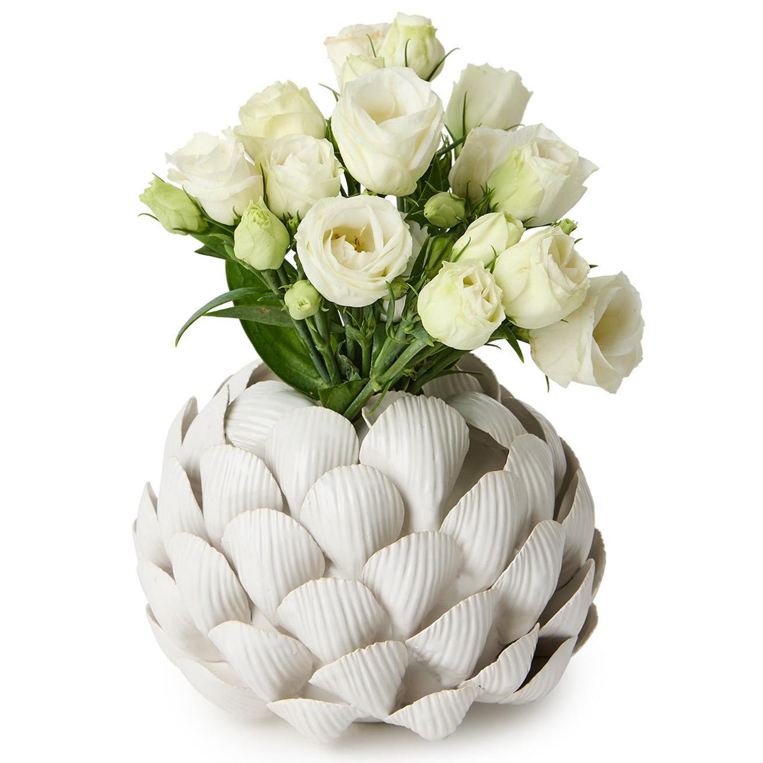 Sea Shell Bud Vases/Taper Candleholder Set of 2