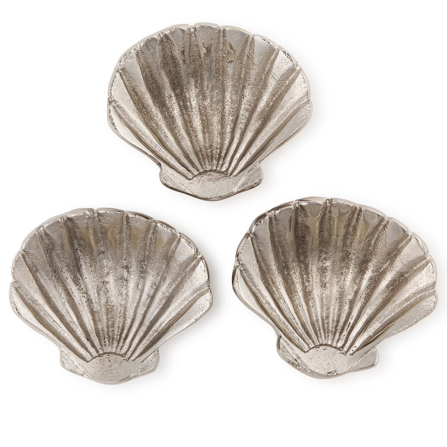 Silver Shell Tidbit Dish Set of 3