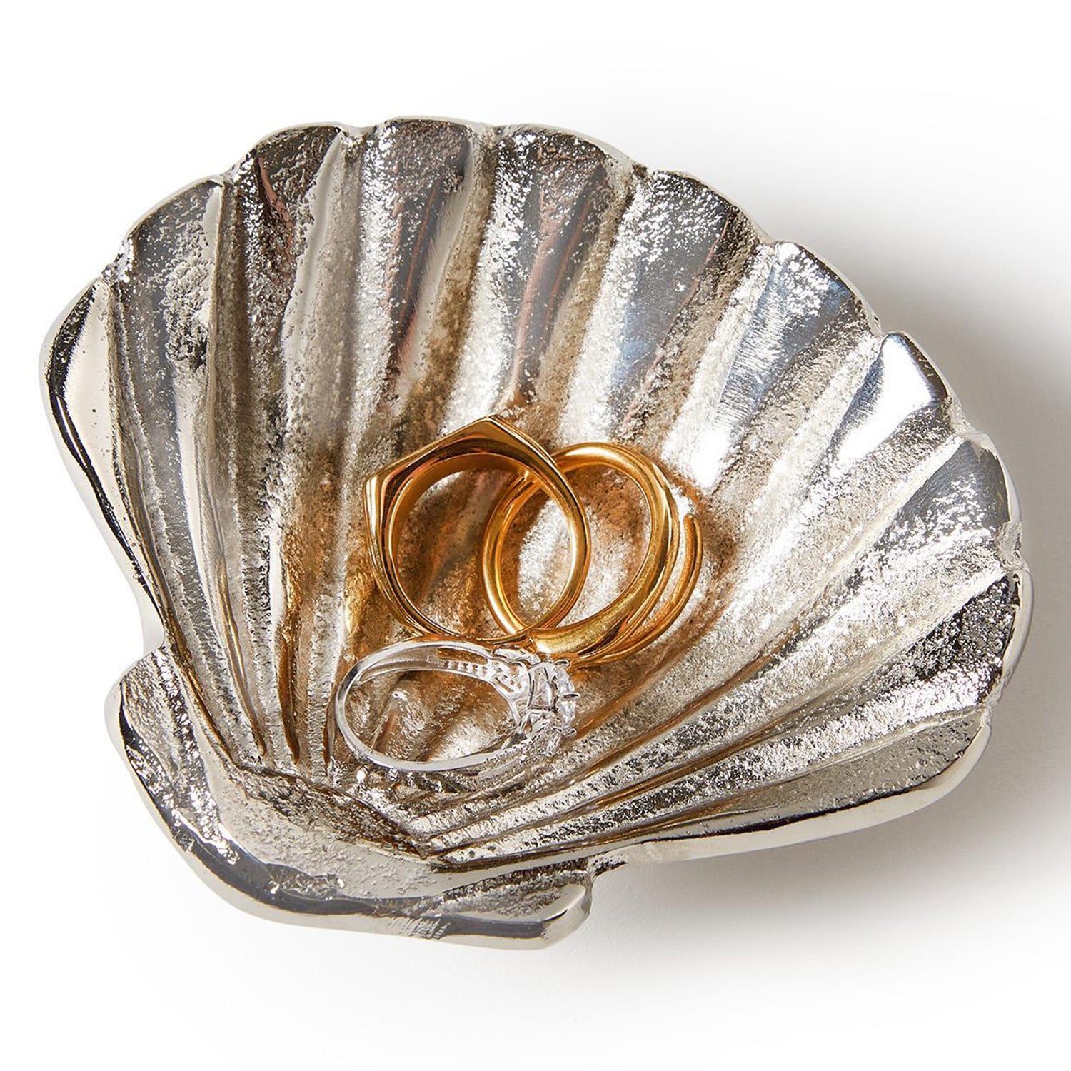 Silver Shell Tidbit Dish Set of 3