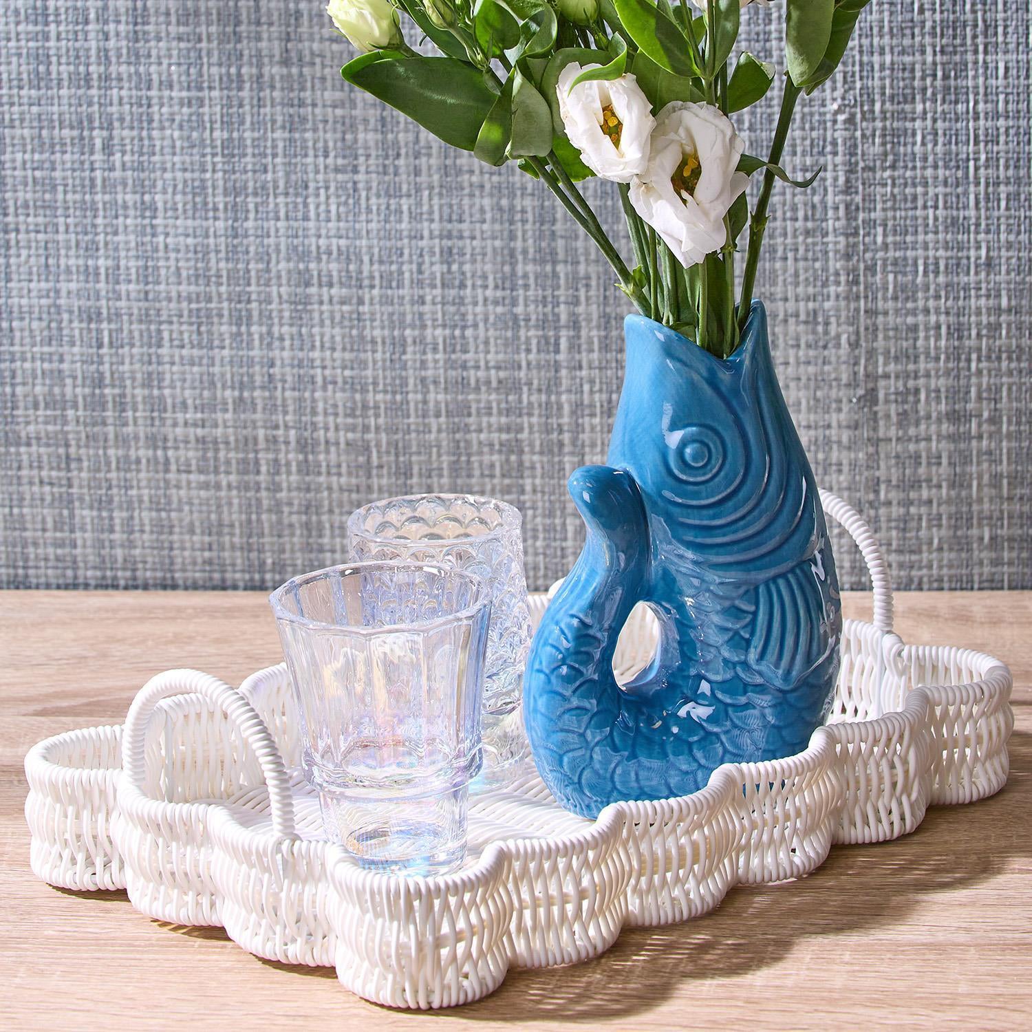 Under The Sea Iridescent Stackable Fish Glasses in Gift Box Set of 4