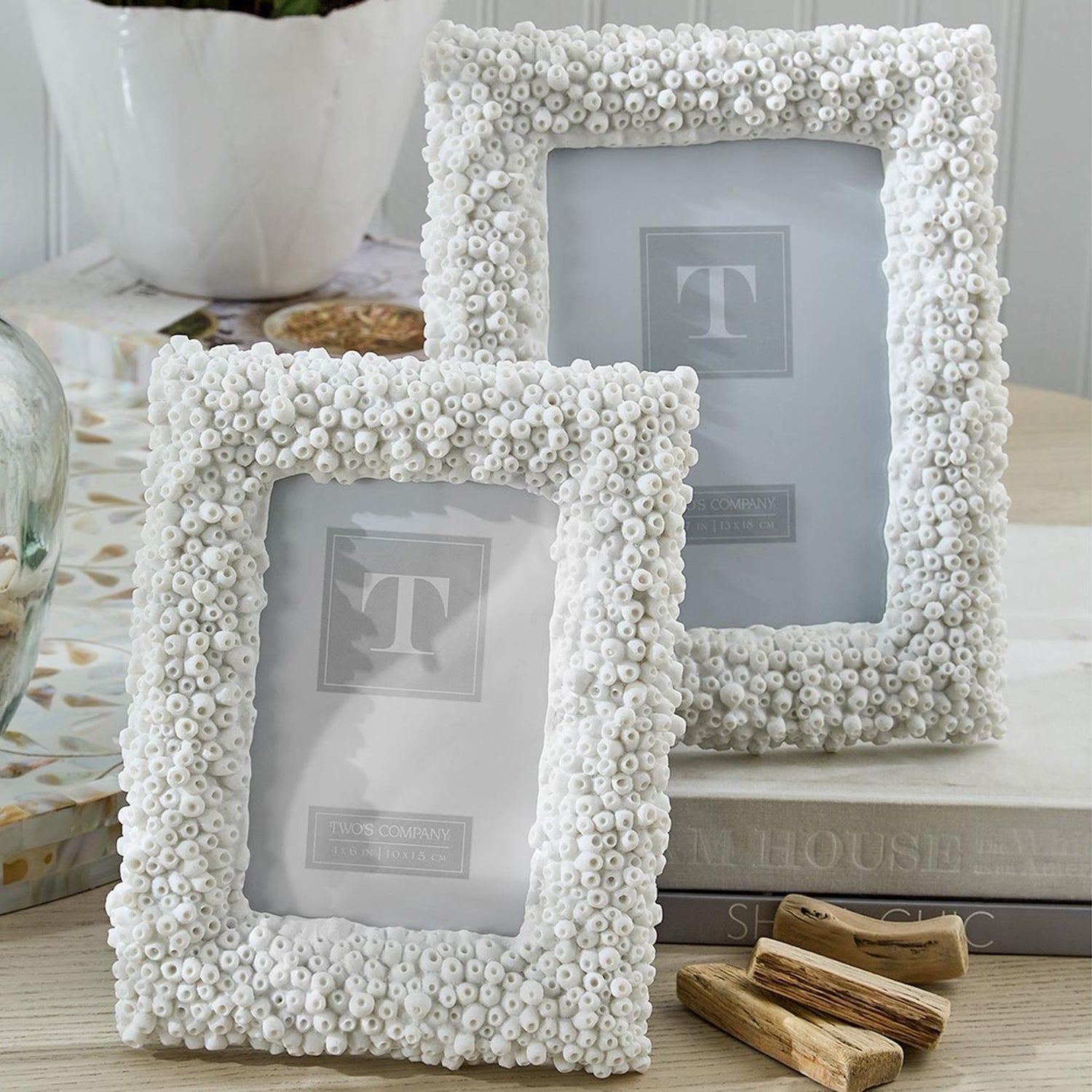 White Coral Frame Set of 2