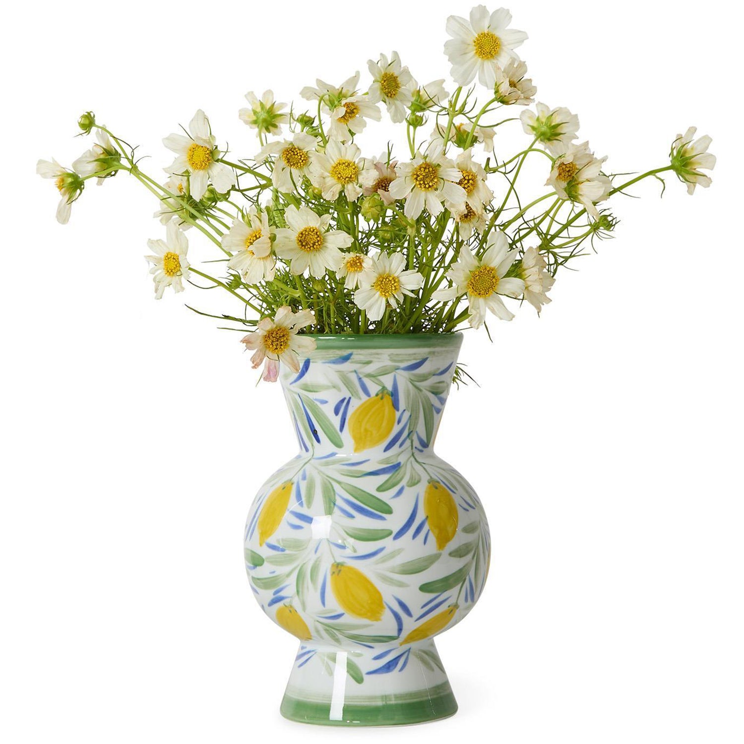 Hand-Painted Lemon Vase Set of 2