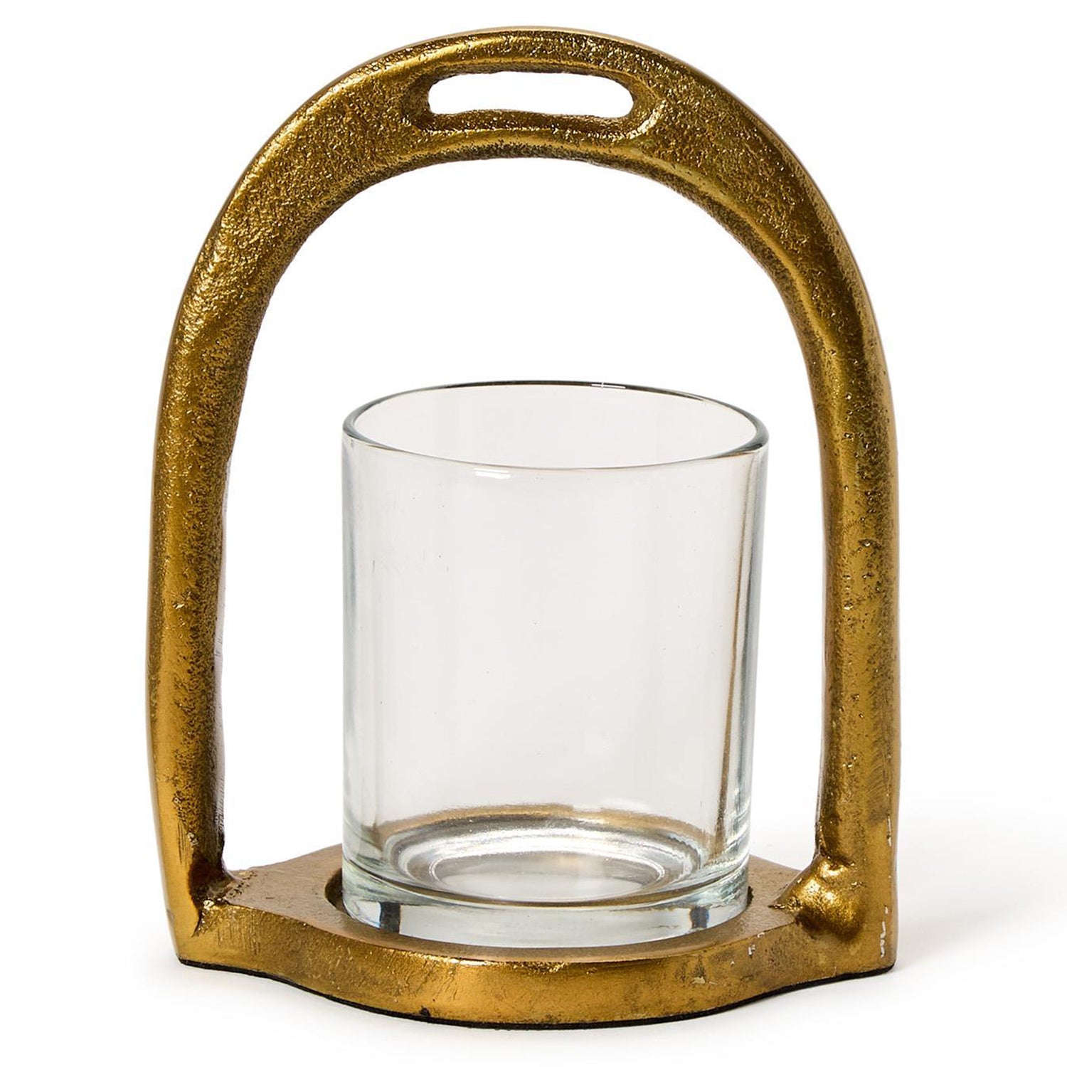 Horseshoe Tealight Candleholder with Removable Glass