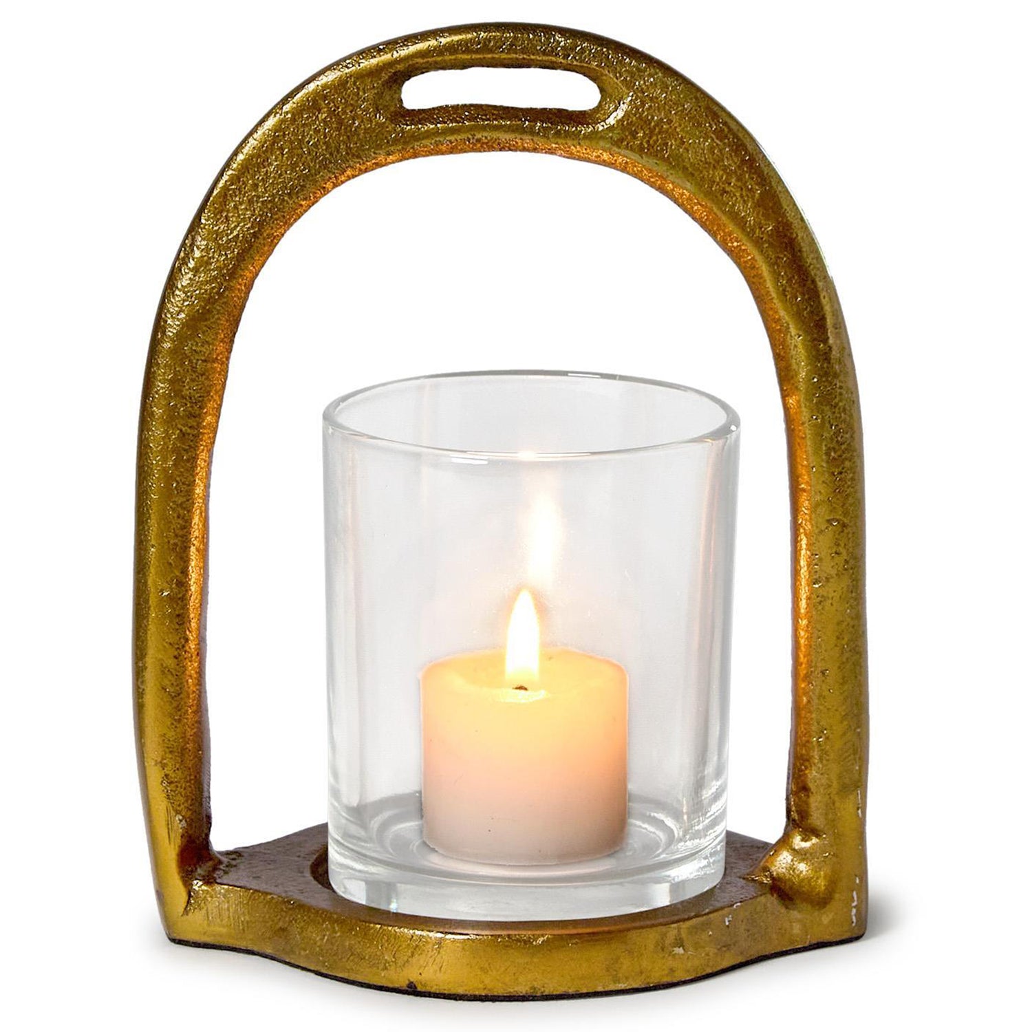 Horseshoe Tealight Candleholder with Removable Glass