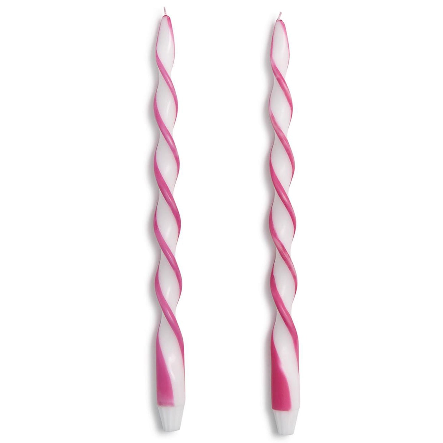 Twist and Glow Pink Ribbon Twist Taper Candles in Gift Box Set