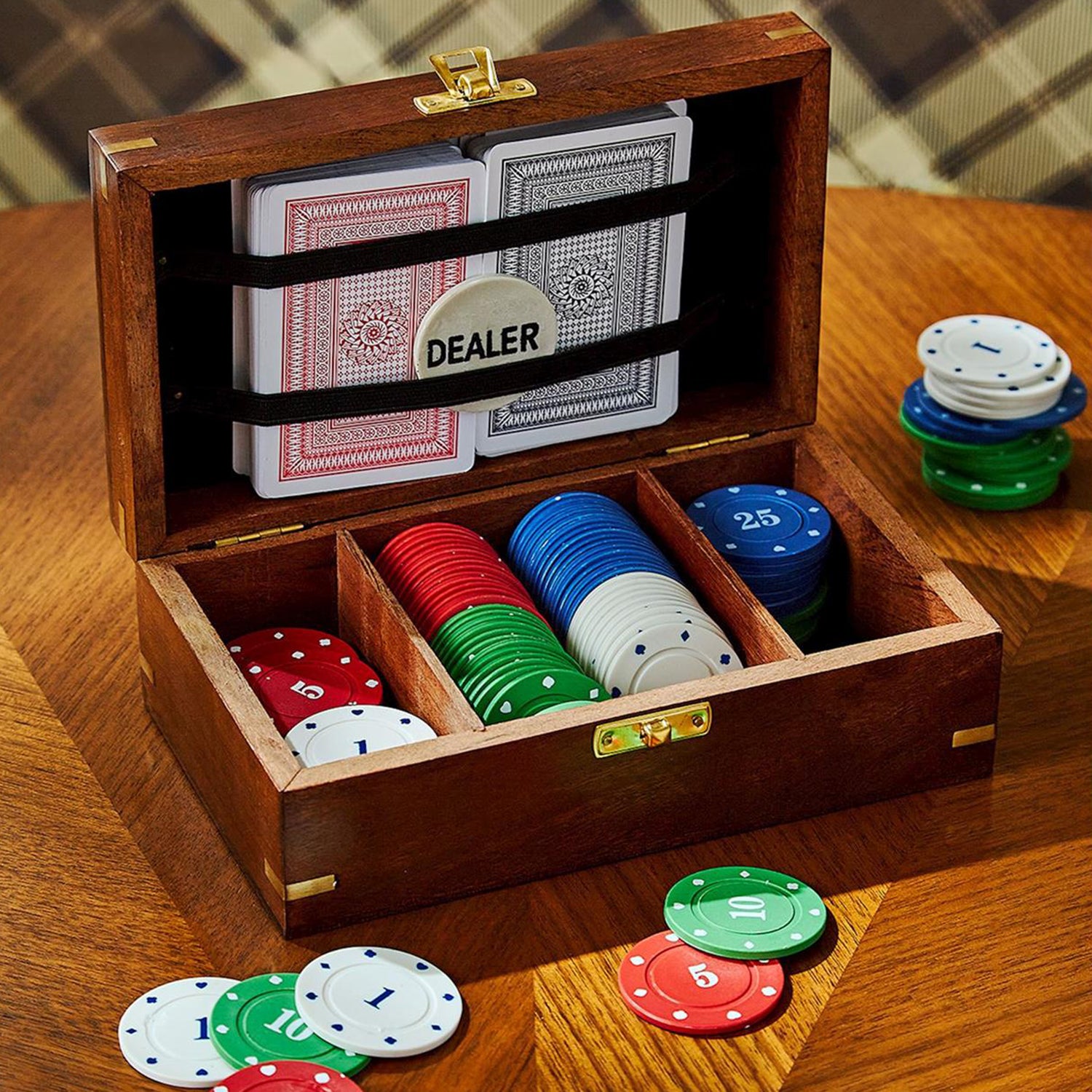 The Turf Club Poker Set in Hand-Crafted Wooden Box