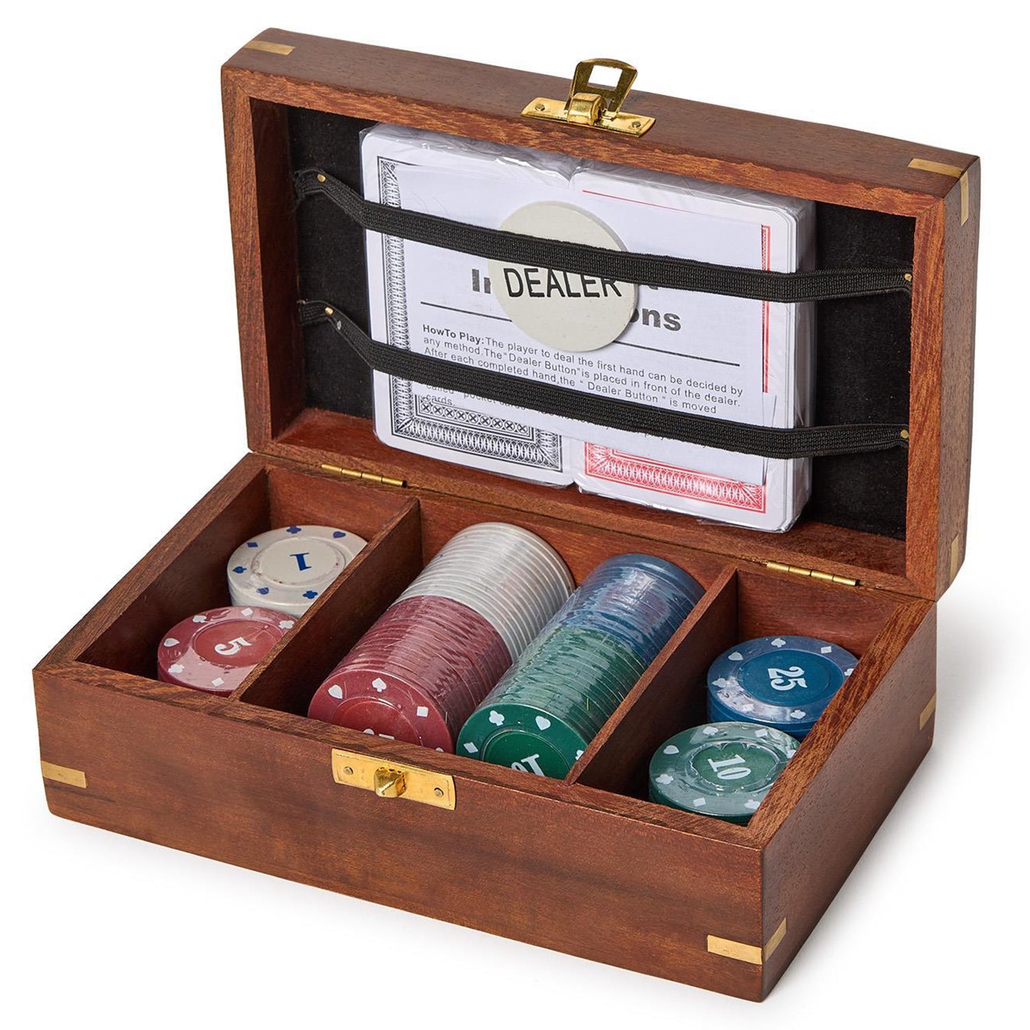 The Turf Club Poker Set in Hand-Crafted Wooden Box