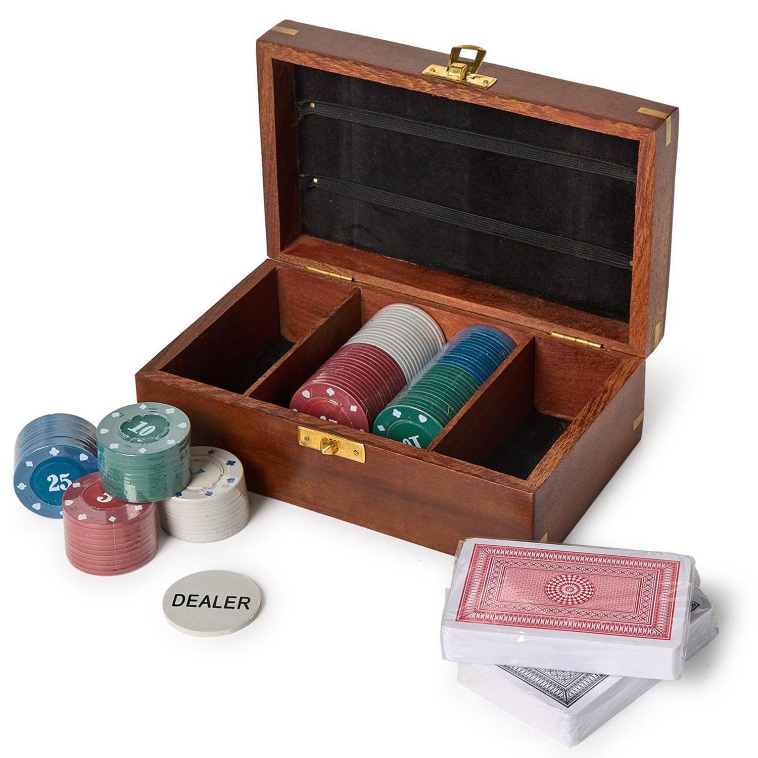 The Turf Club Poker Set in Hand-Crafted Wooden Box