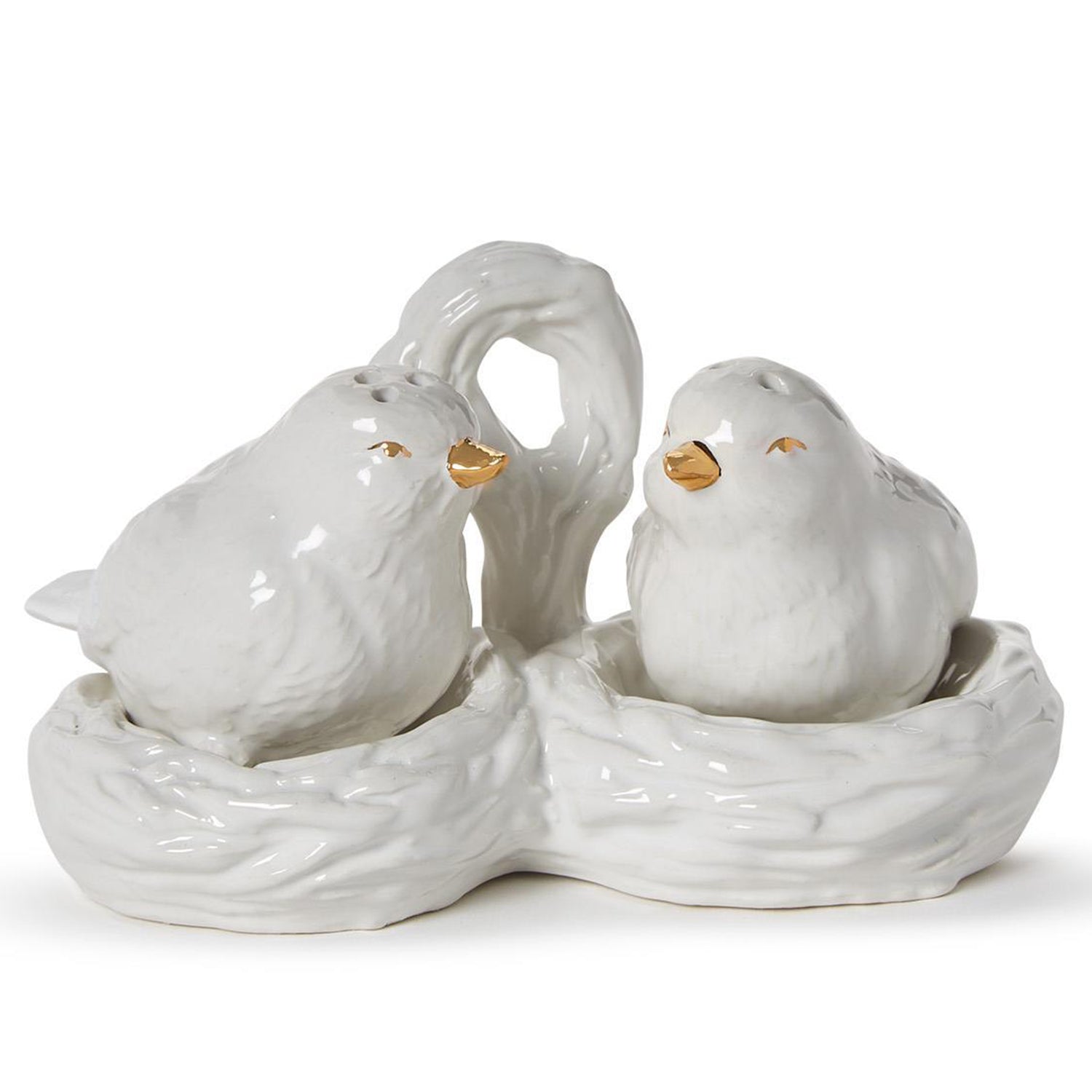 Birds Salt and Pepper Shakers with Nest Carrier in Gift Box Set of 2