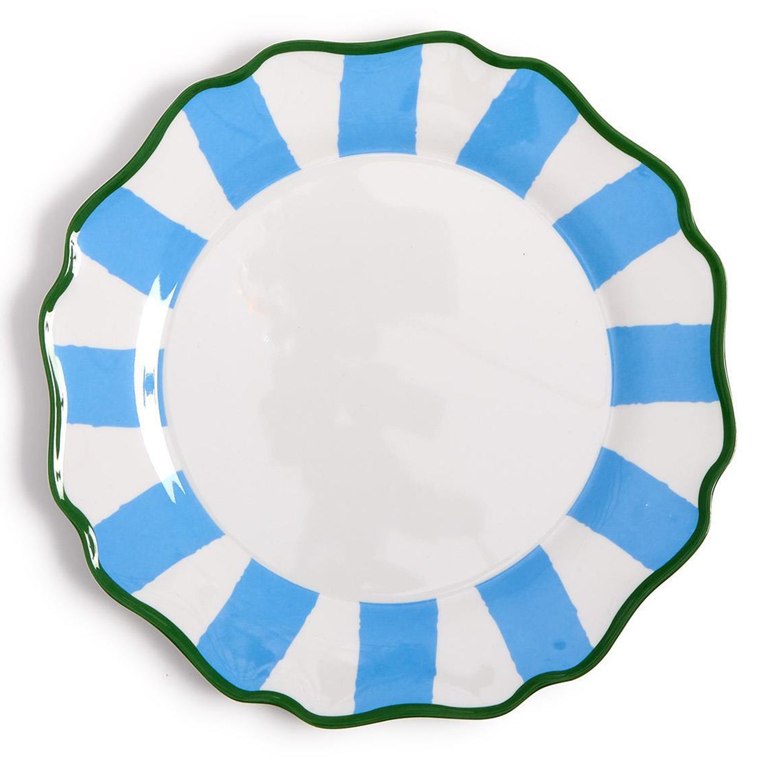 Blue Striped Dinner Plate Set of 4