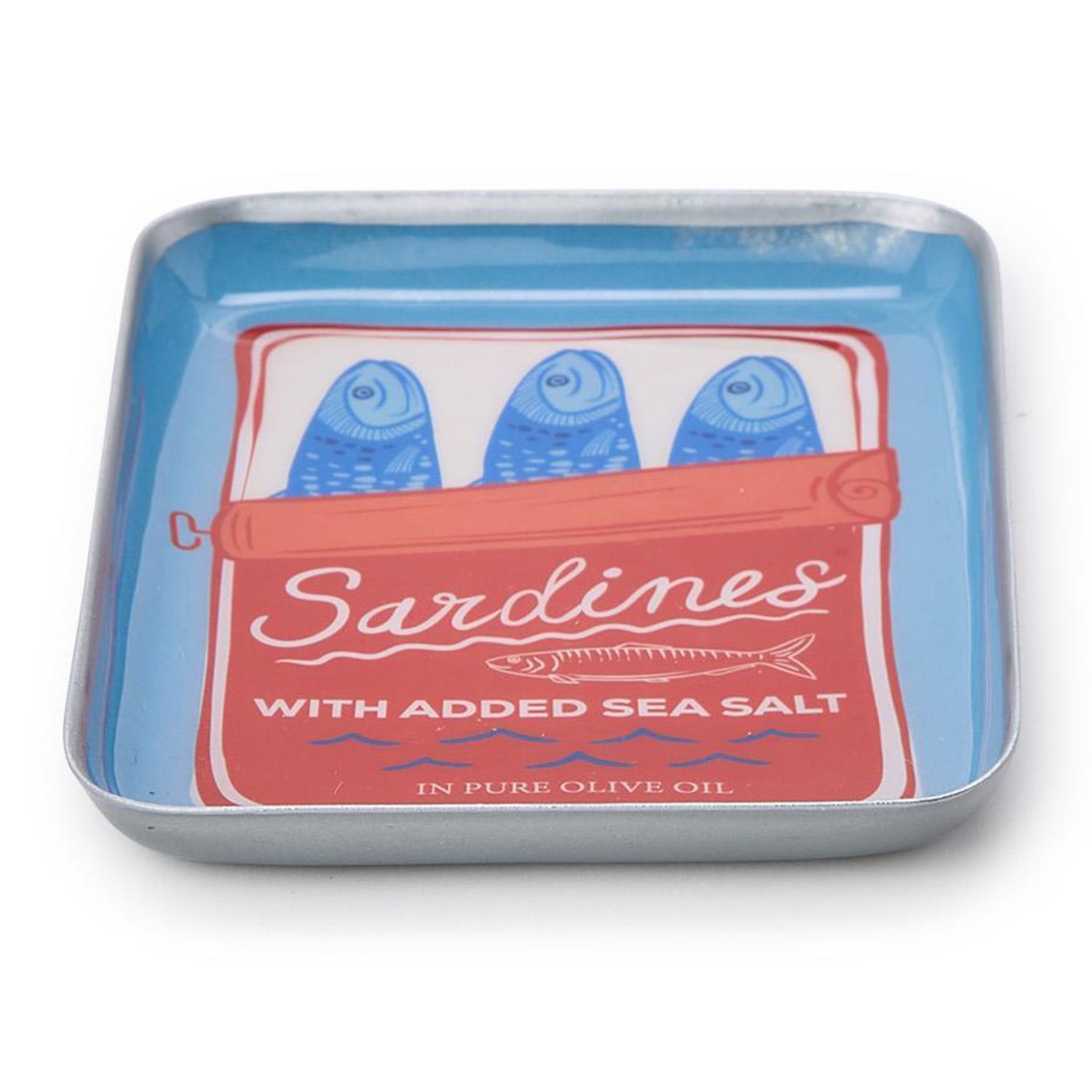 Sardines Metal Trinket/Desk Tray Set of 4