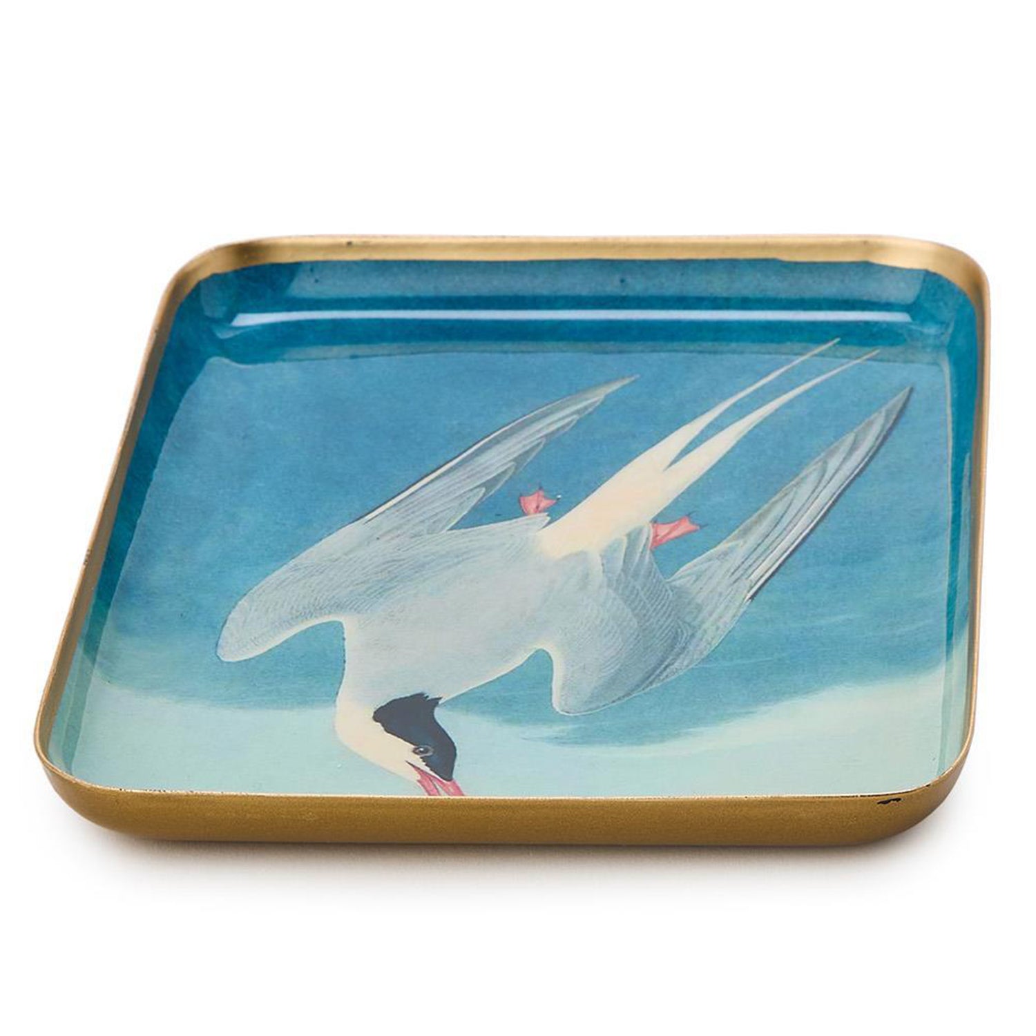 Sea Bird Metal Trinket/Desk Tray Set of 4