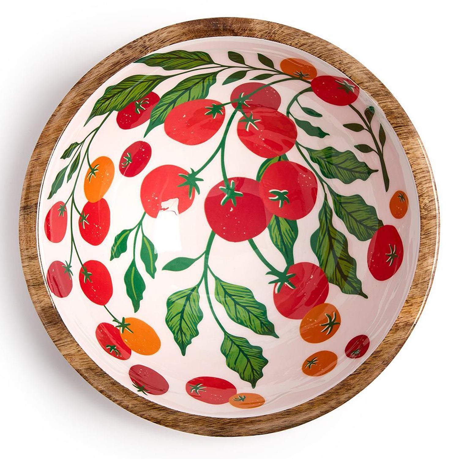 Garden Harvest Hand-Crafted Wood Bowl Set of 2