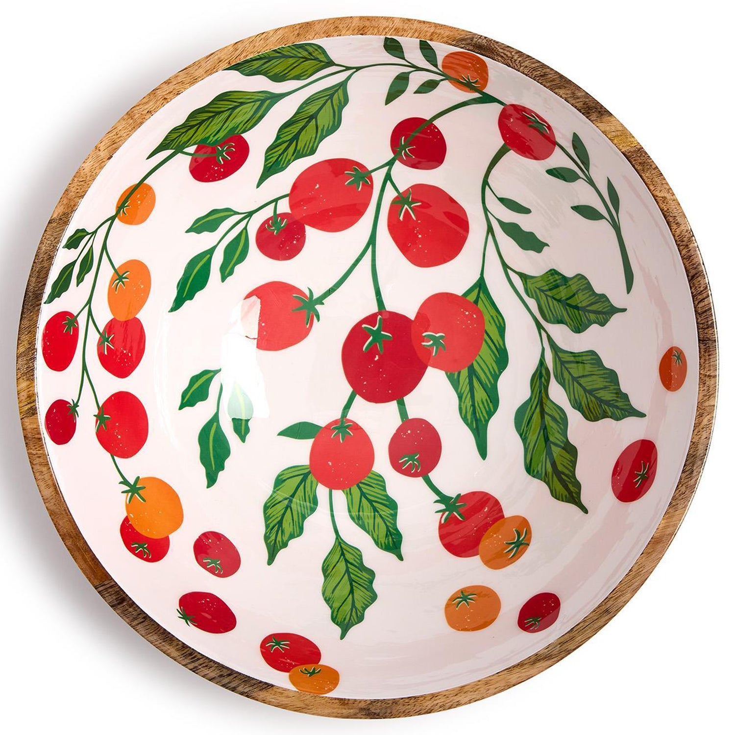 Garden Harvest Hand-Crafted Wood Bowl Set of 2