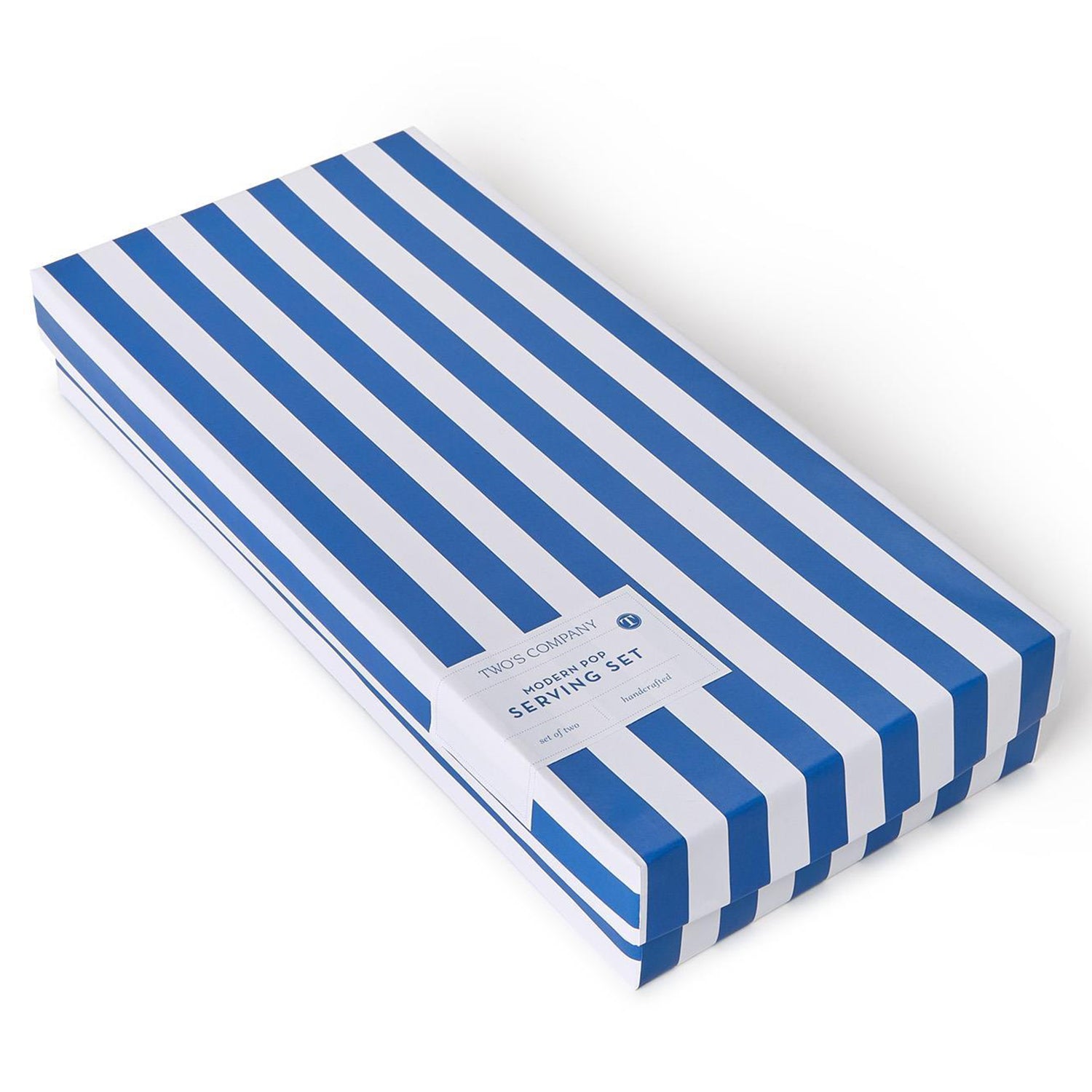 Modern Pop Blue and White Salad Serving Set of 2