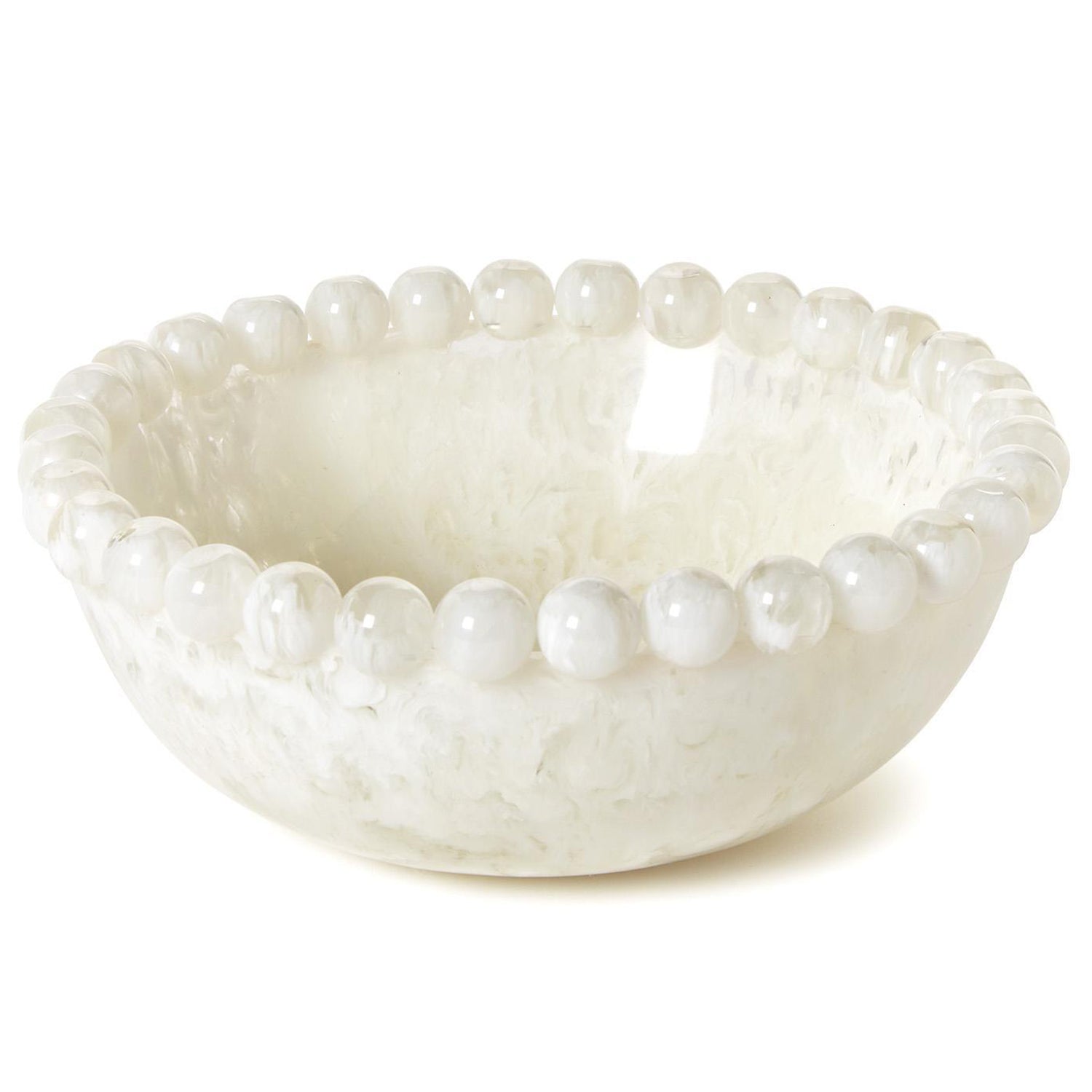 Modern Pop White Beaded Rim Bowl
