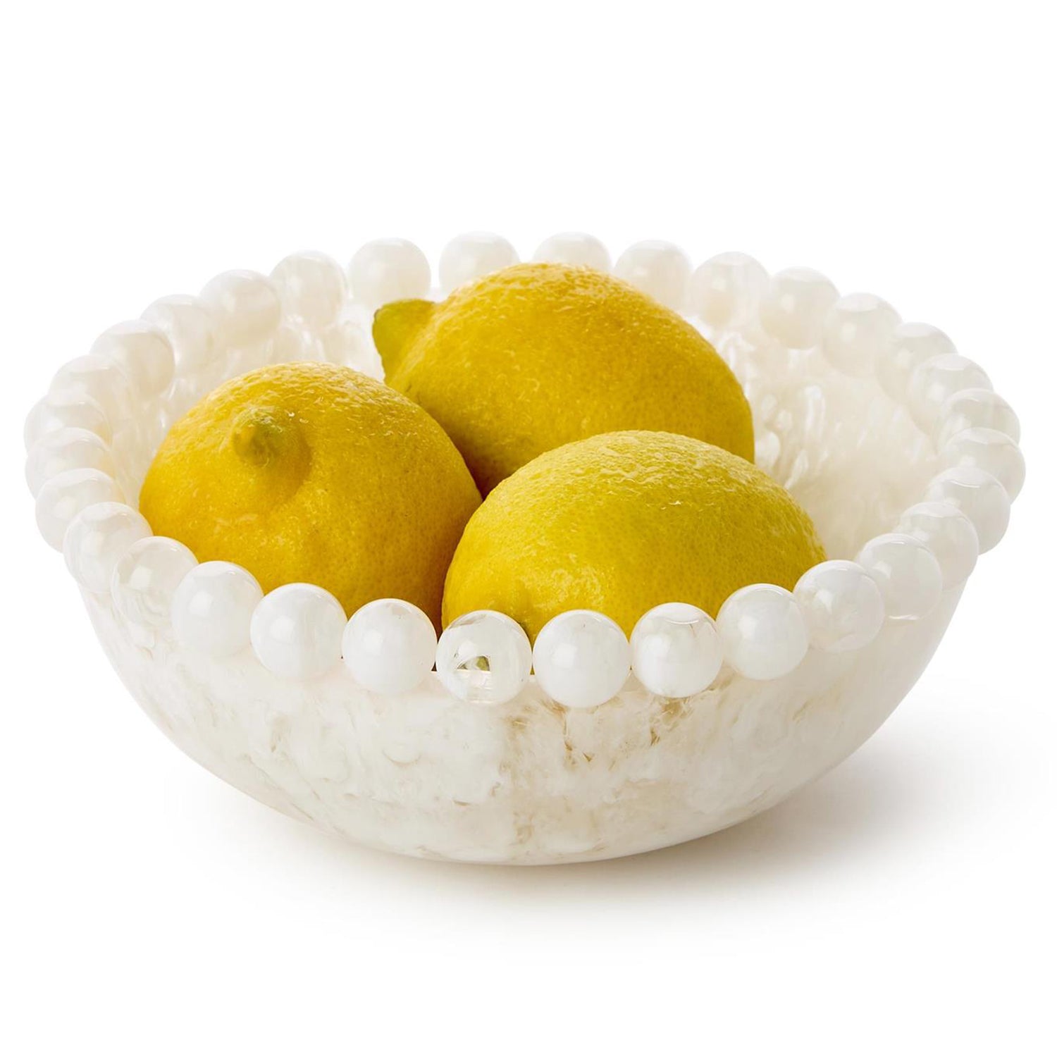 Modern Pop White Beaded Rim Bowl