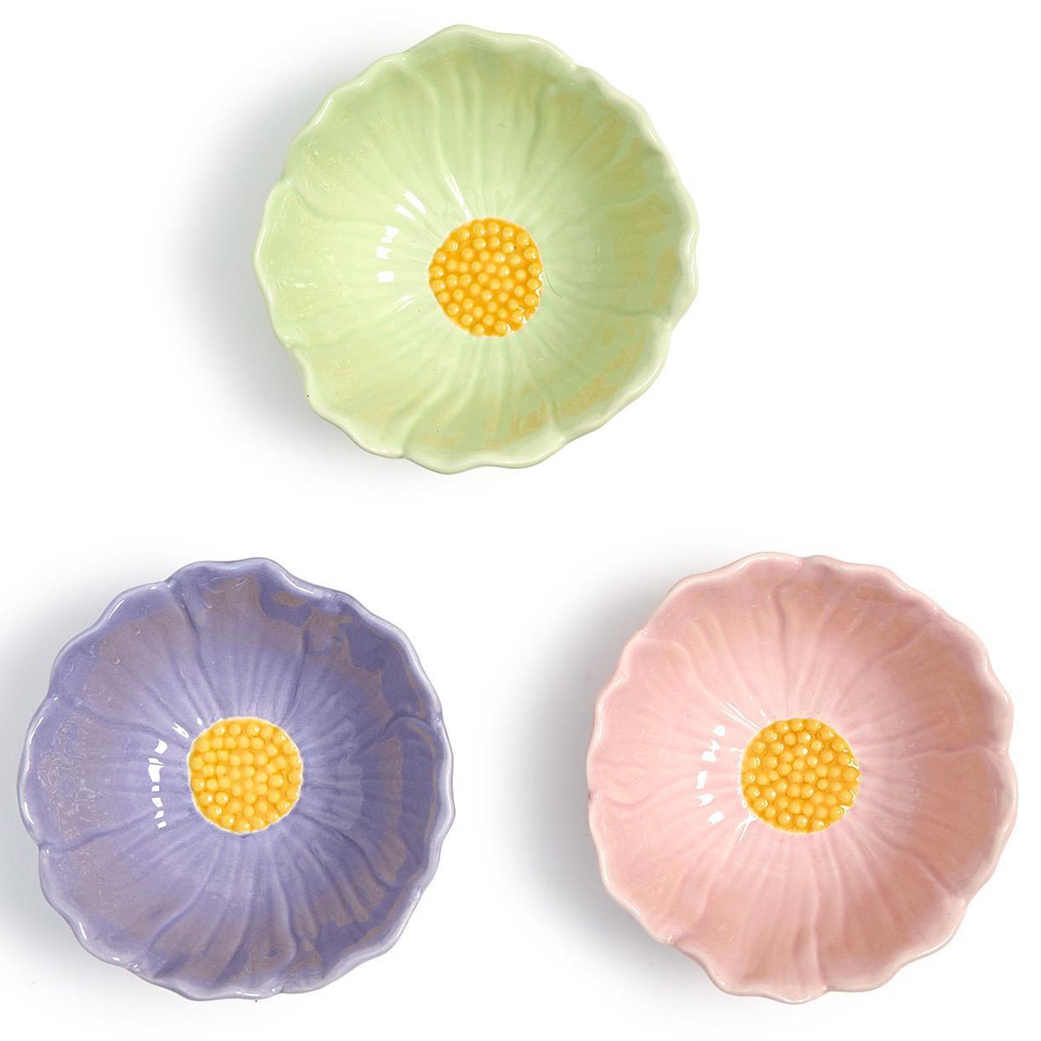 Flower Tidbit Bowl Set of 3