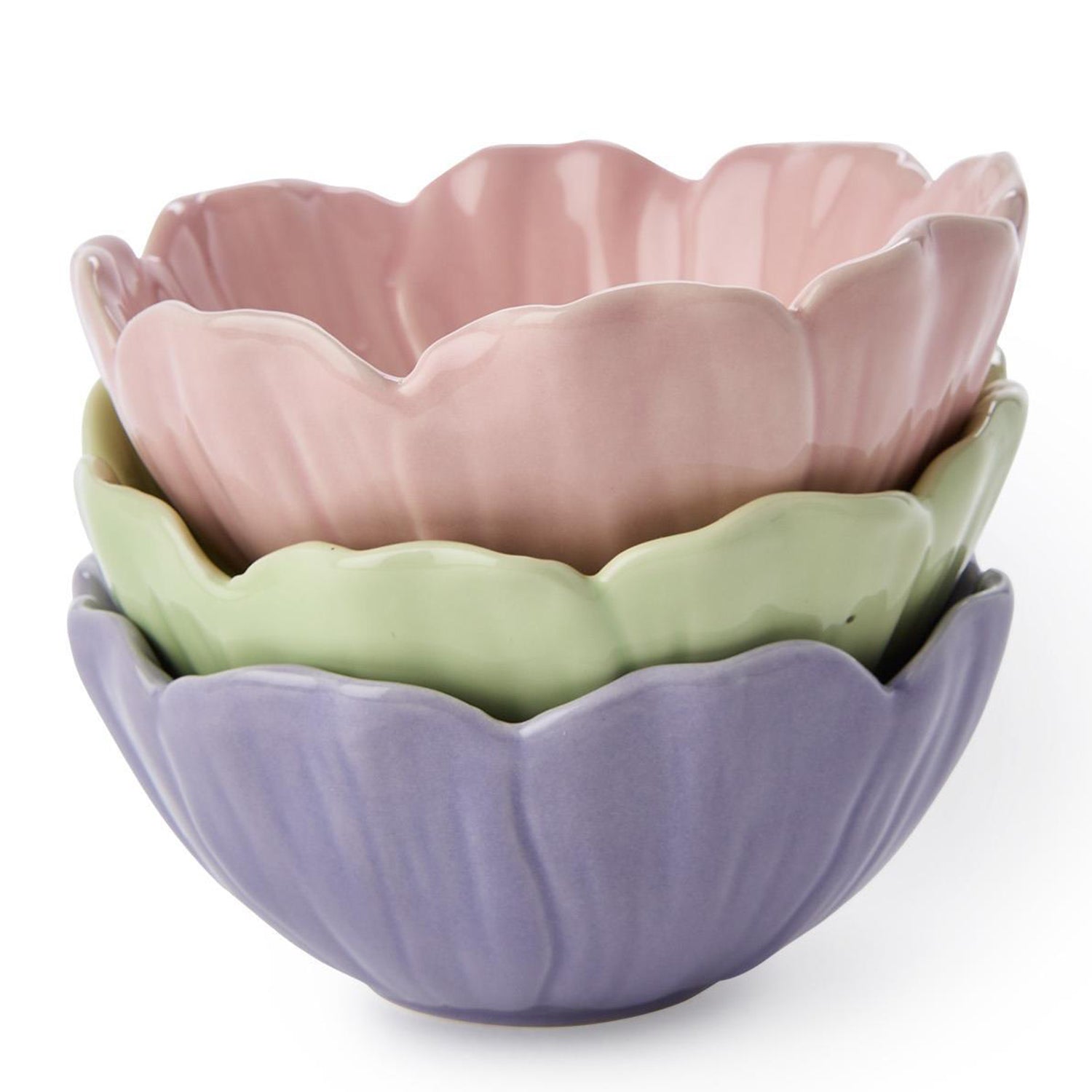 Flower Tidbit Bowl Set of 3