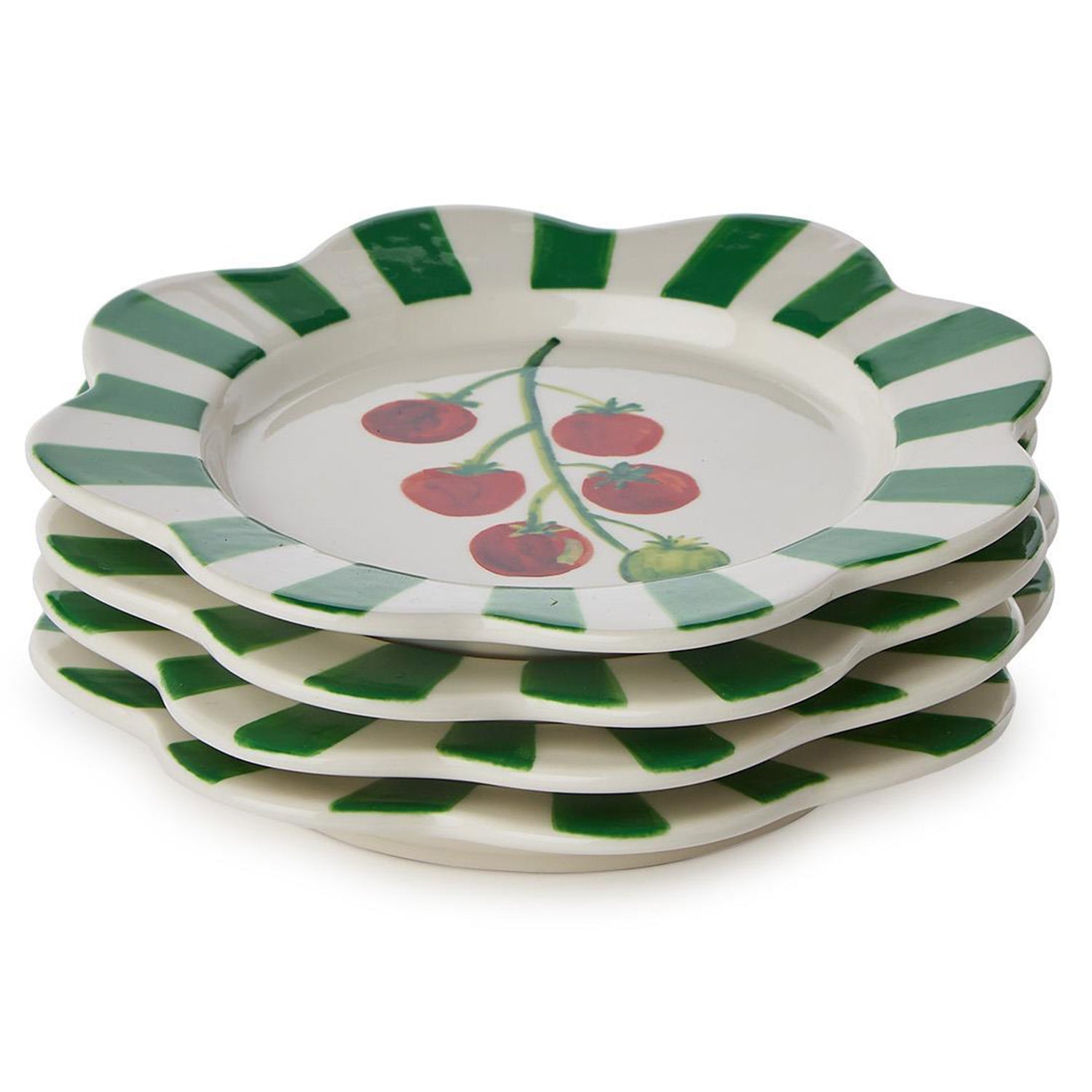 Vegetable Tidbit Plate Set of 4