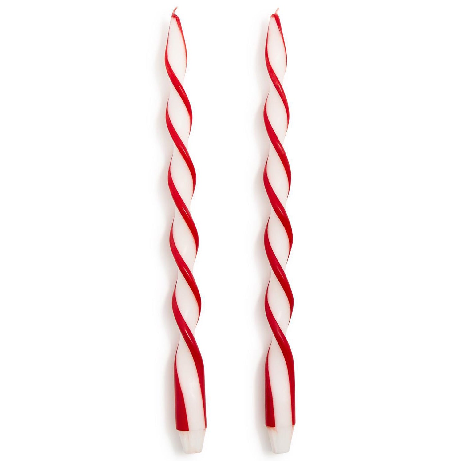 Twist and Glow Red Ribbon Twist Taper Candles in Gift Box Set