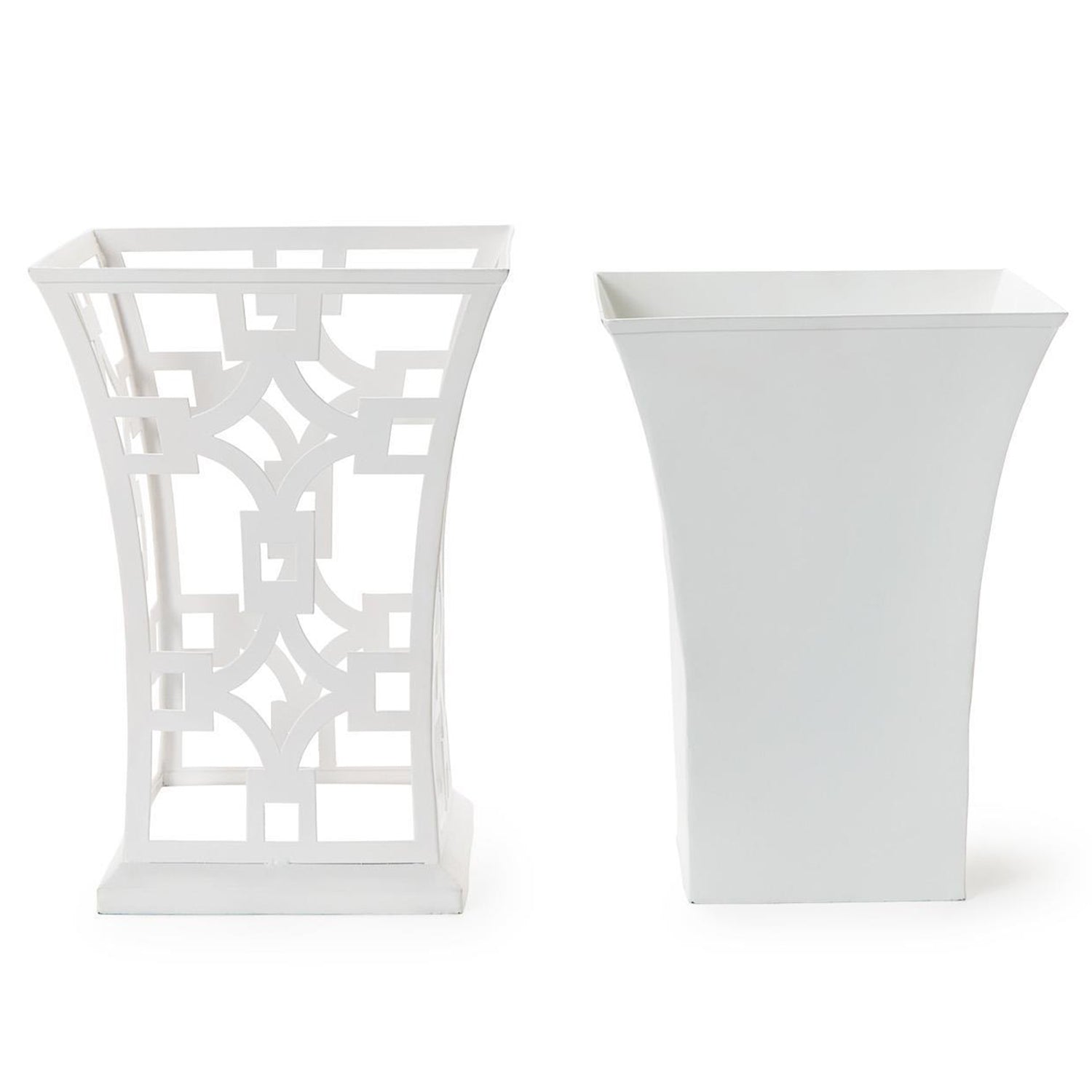 Laser Fretwork Flared Metal Planter