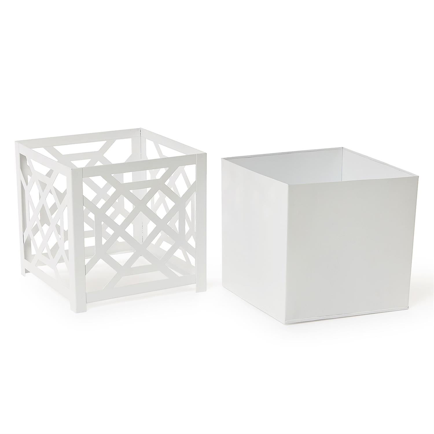 Laser Fretwork Square Metal Planter Set of 3